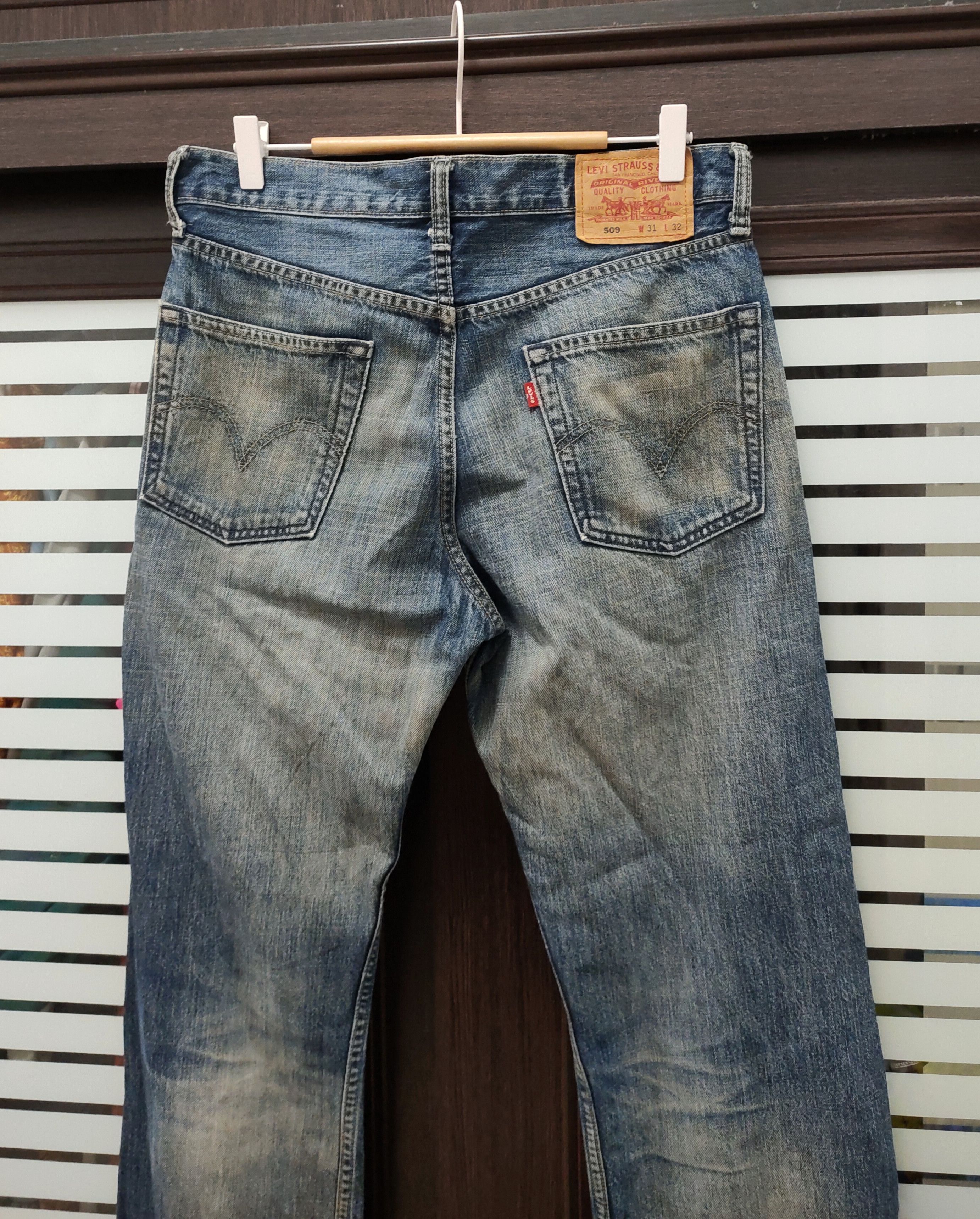 Levi's Vintage Clothing 💥 Flared Distressed Vintage Levi's 509 Jeans 💥 Size US 32 / EU 48 - 8 Thumbnail