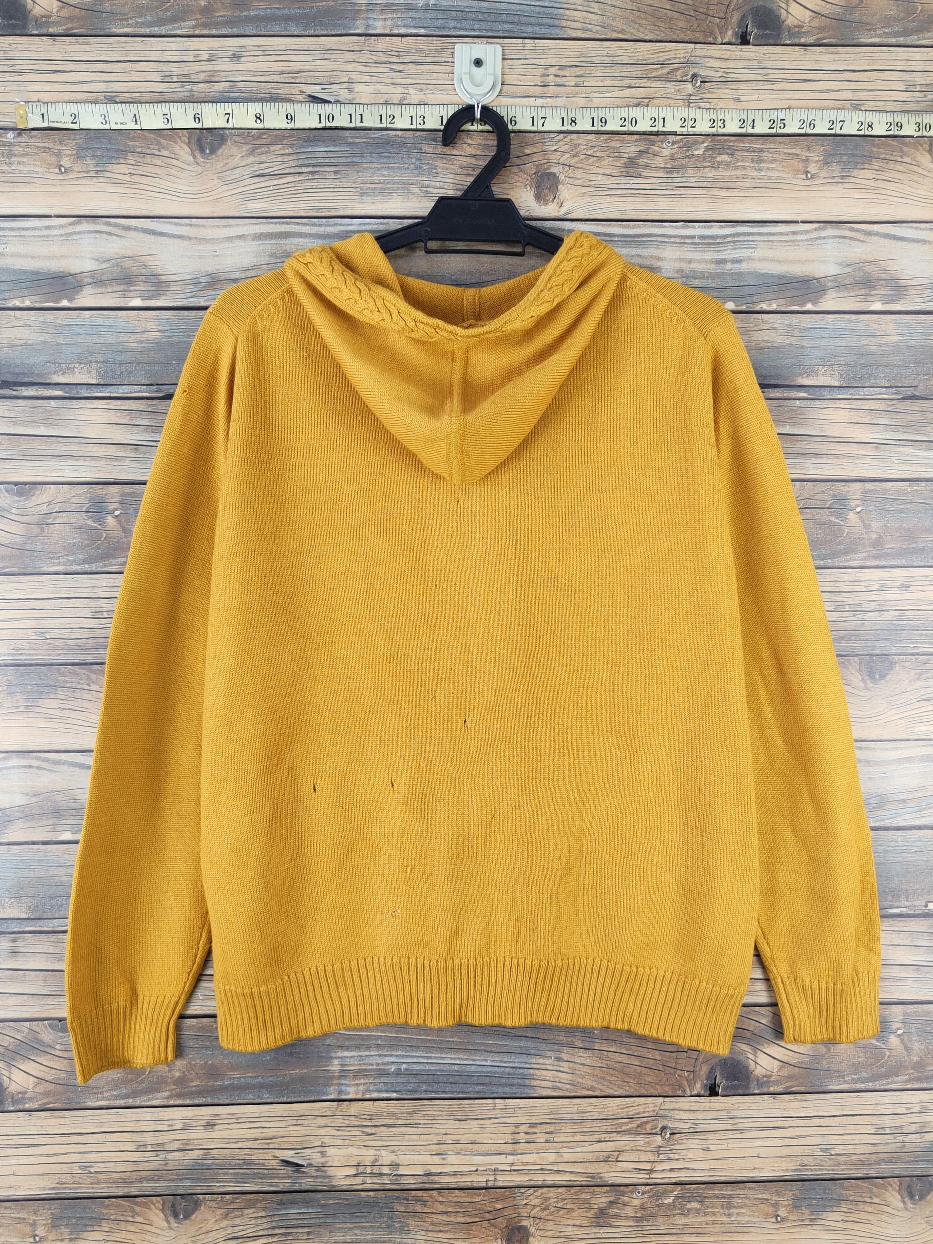 Homespun Knitwear Decoy Mustard Knitwear riped Hoodie Cardigan#W2125 Size L / US 10 / IT 46 - 9 Thumbnail