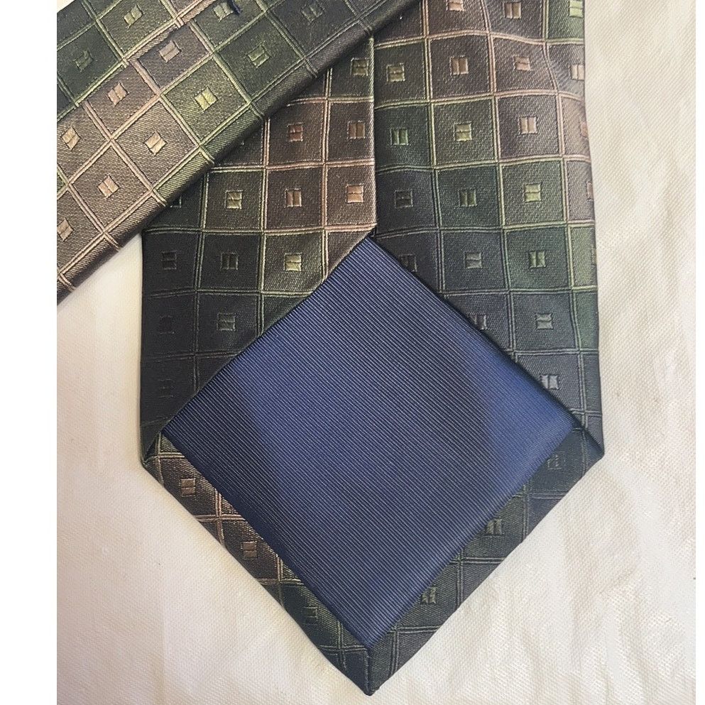 Joseph Abboud Joe Joseph Abboud Geometric Patterned Silk Necktie Size ONE SIZE - 8 Thumbnail
