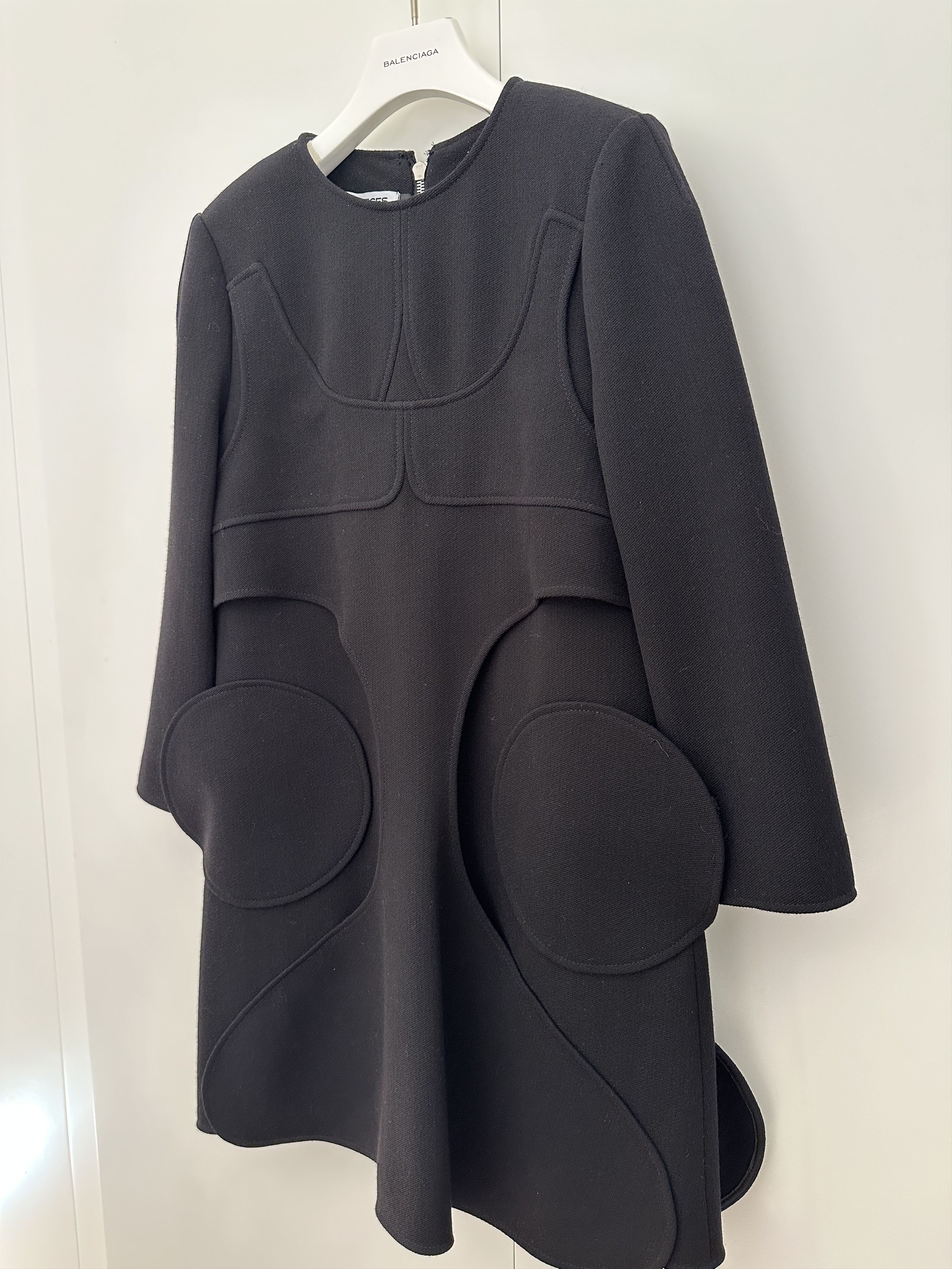 Courreges Intricate Deconstructed Wool Dress Size S / US 4 / IT 40 - 1 Thumbnail