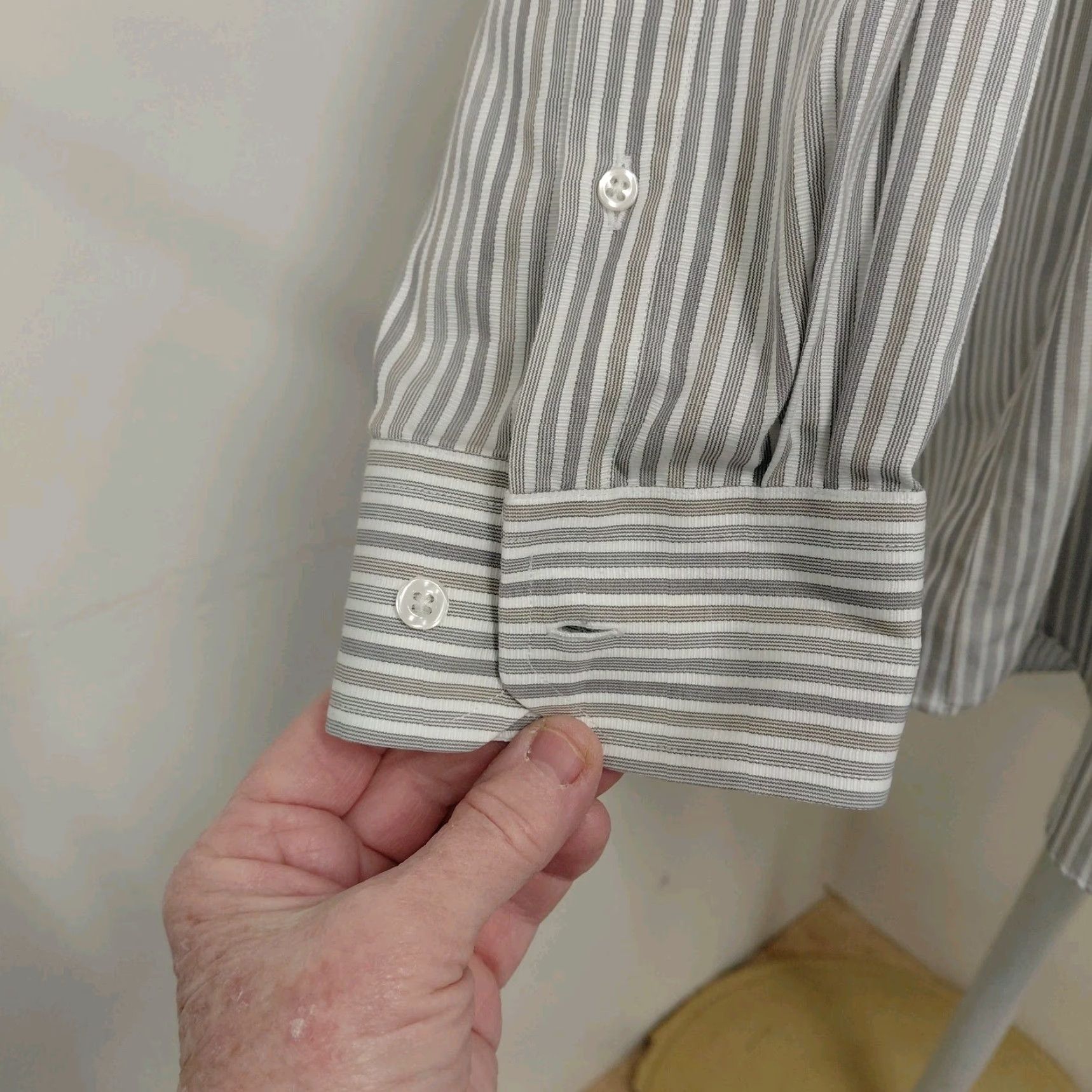 Needles Roberto Villini Shirt Men's Sz 18 34-35 Non-Iron Single Needle Business Dadcore Size US XXL / EU 58 / 5 - 7 Thumbnail