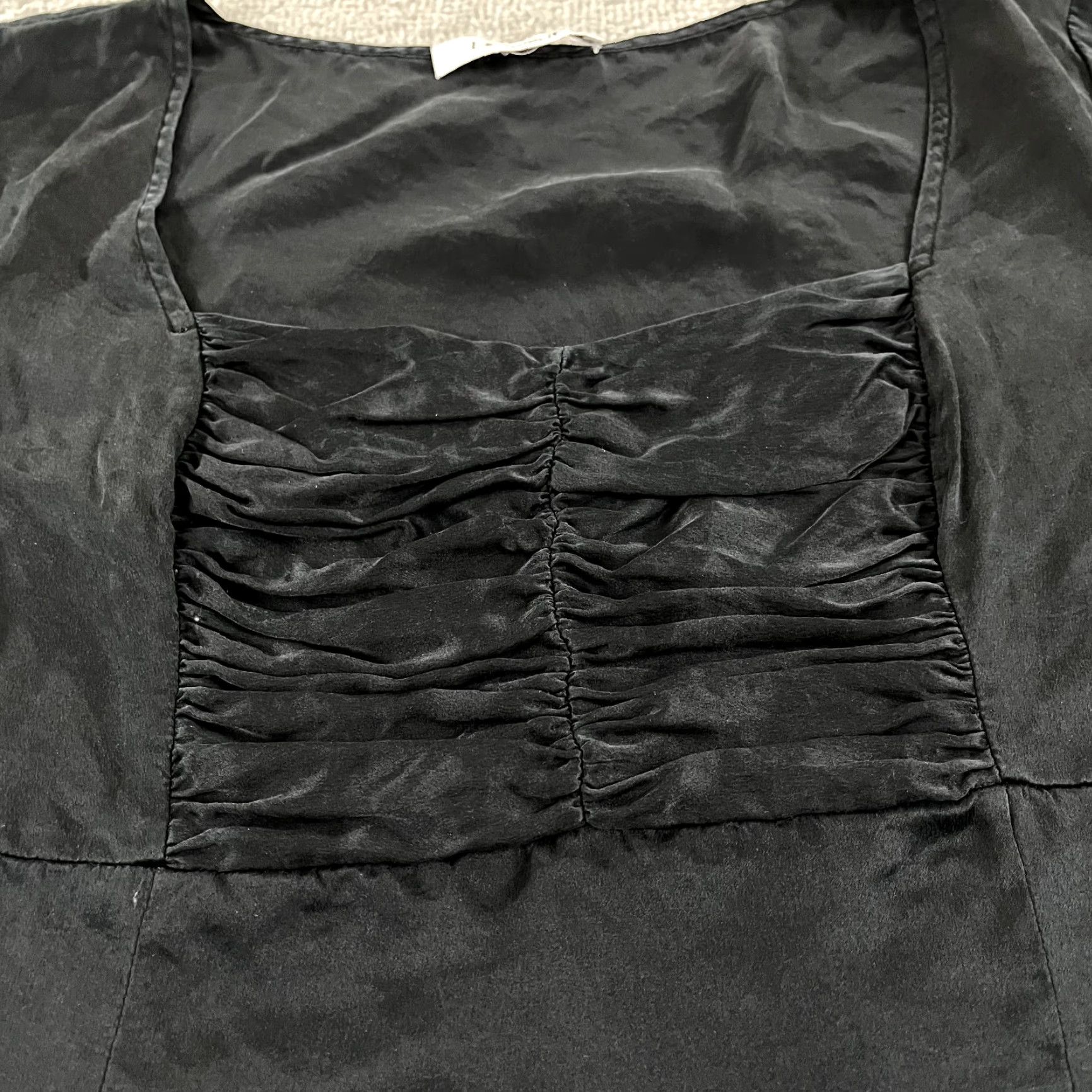 Vintage LK BENNETT Top Womens US 6/8 UK 10/12 Black Silk Blouse Sheer Square Neck Size M / US 6-8 / IT 42-44 - 4 Thumbnail