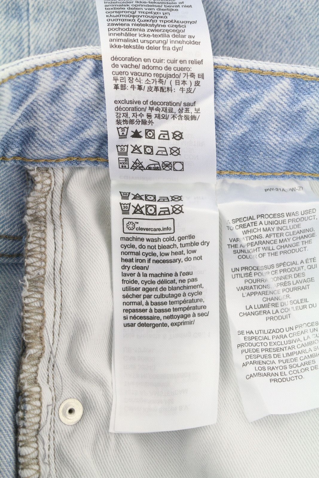Calvin Klein 90S STRAIGHT W32 Light Blue Washed Zipper Denim 85300 Size US 32 / EU 48 - 9 Thumbnail