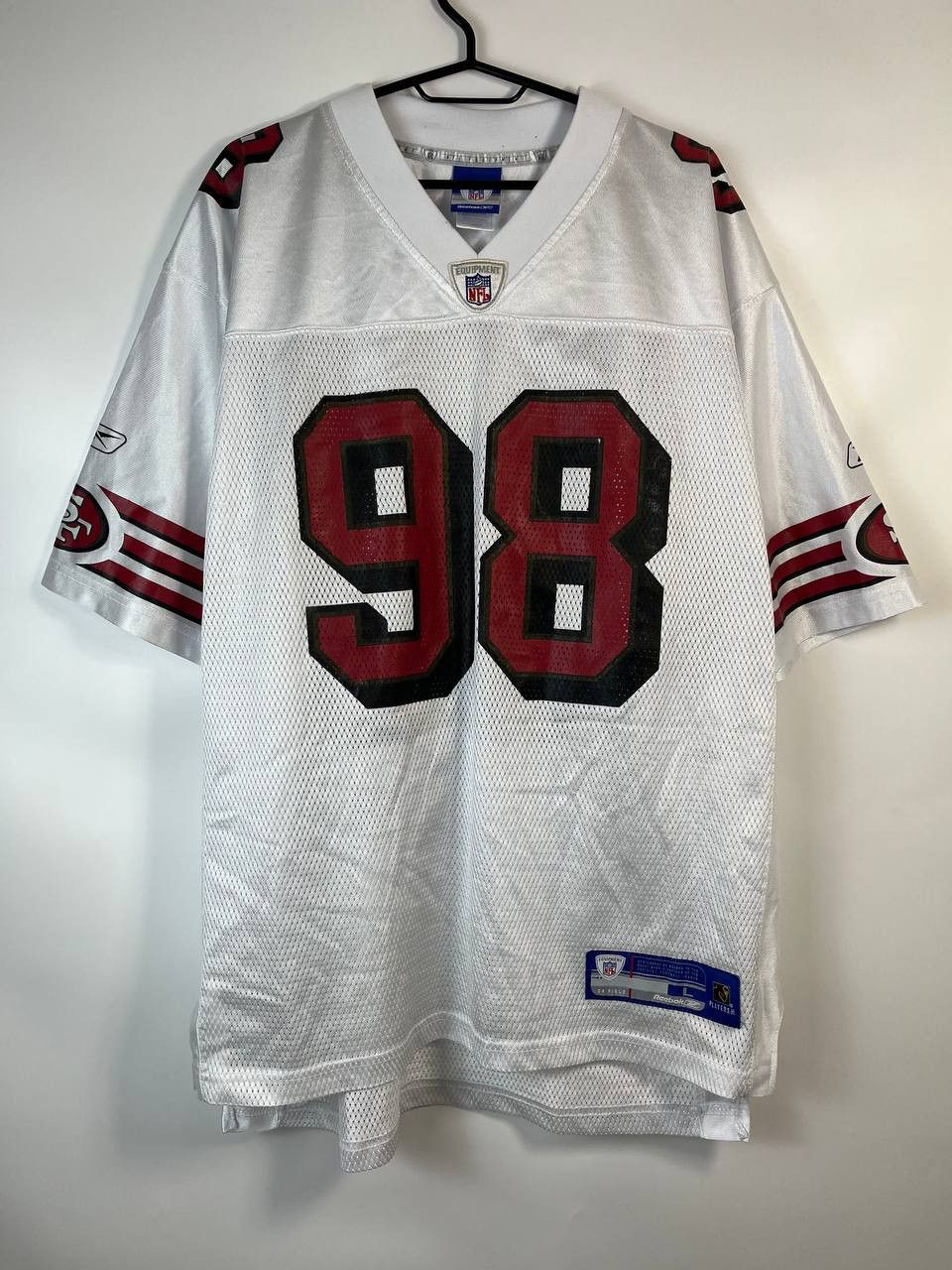 Reebok SAN FRANCISCO 49ERS J.PETERSON #98 NFL REEBOK JERSEY SIZE L Size US L / EU 52-54 / 3 - 1 Thumbnail