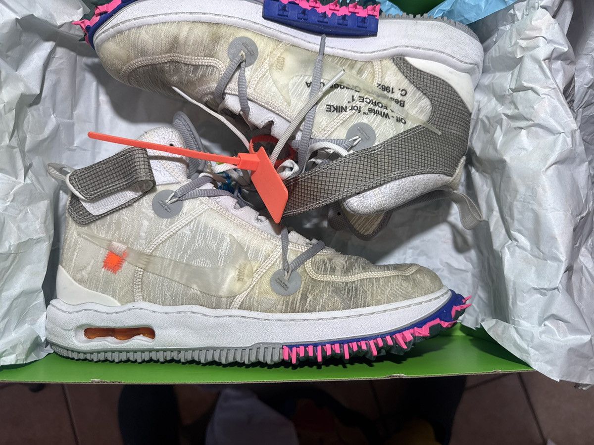 Nike × Off-White Nike Off-White Air Force mid white multi Size US 11.5 / EU 44-45 - 1 Thumbnail