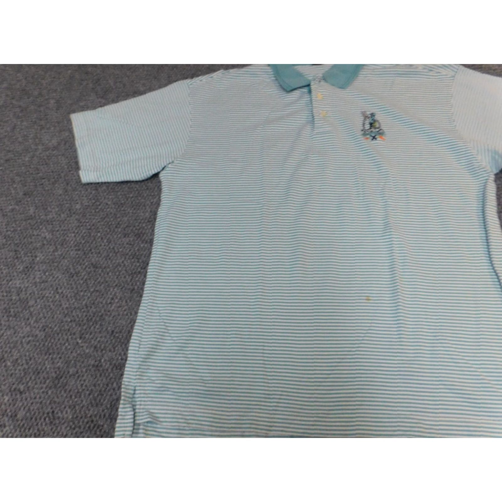 Vintage Bugs Bunny Mens Polo Shirt Large Blue Striped Warner Bros Studio Store Polo Shirt Shirt Mens Polo Size US L / EU 52-54 / 3 - 4 Thumbnail