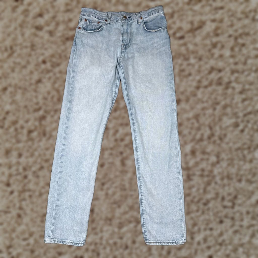 Levi's VINTAGE Levis 502 Jeans Adult 30x32 Blue Denim Straight Slim Medium Cotton Blend 5-Pocket Design Men Mens Jeans Size US 30 / EU 46 - 1 Thumbnail