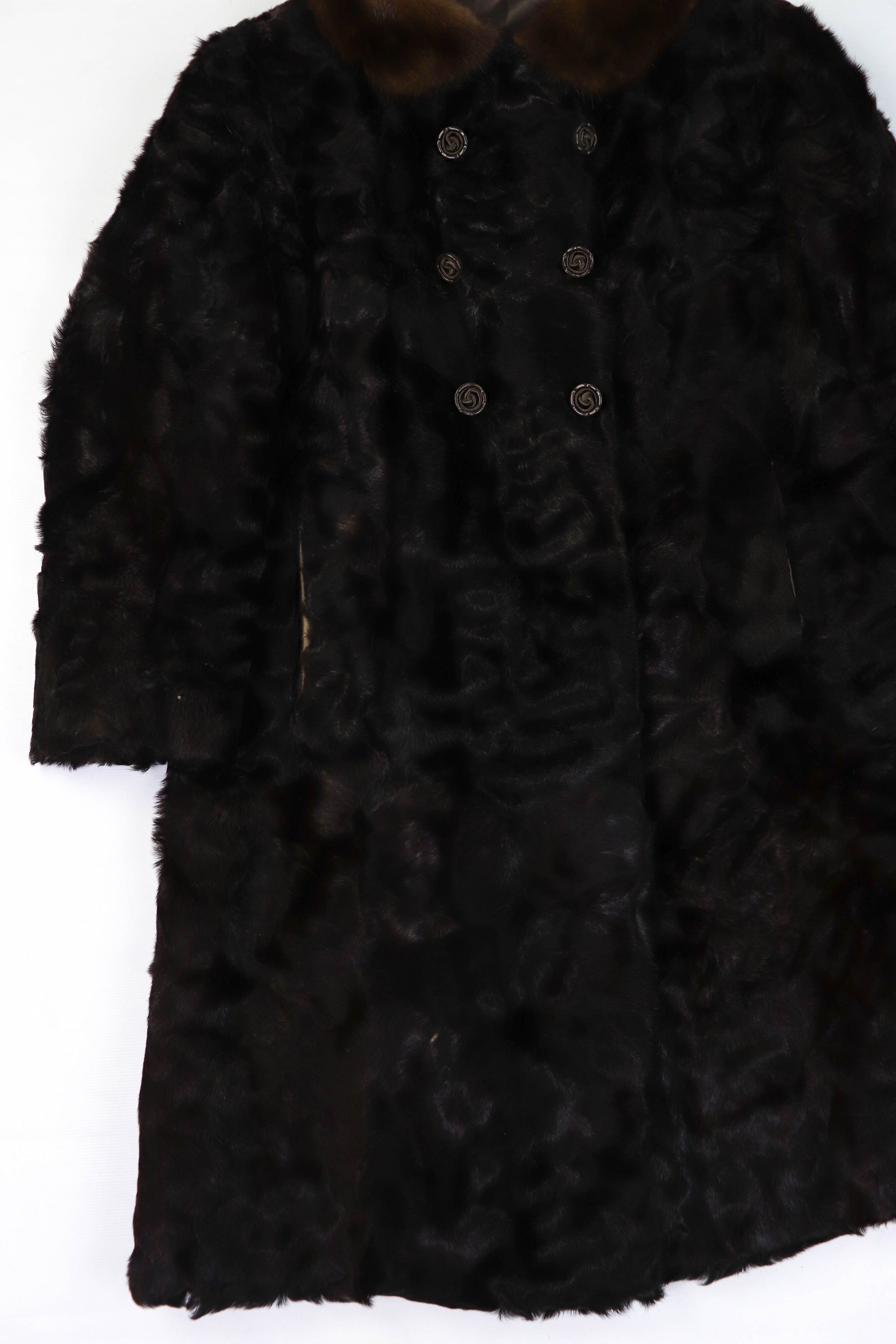 Vintage Vintage Jean Zigrand Fourrures Luxembourg Brown Fur Coat Size XL / US 12-14 / IT 48-50 - 7 Thumbnail
