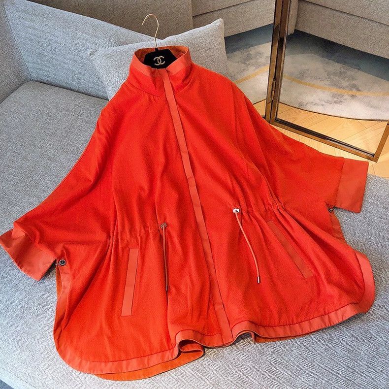 Loro Piana LORO PIANA Bright orange double-sided loose coat Size ONE SIZE - 3 Thumbnail