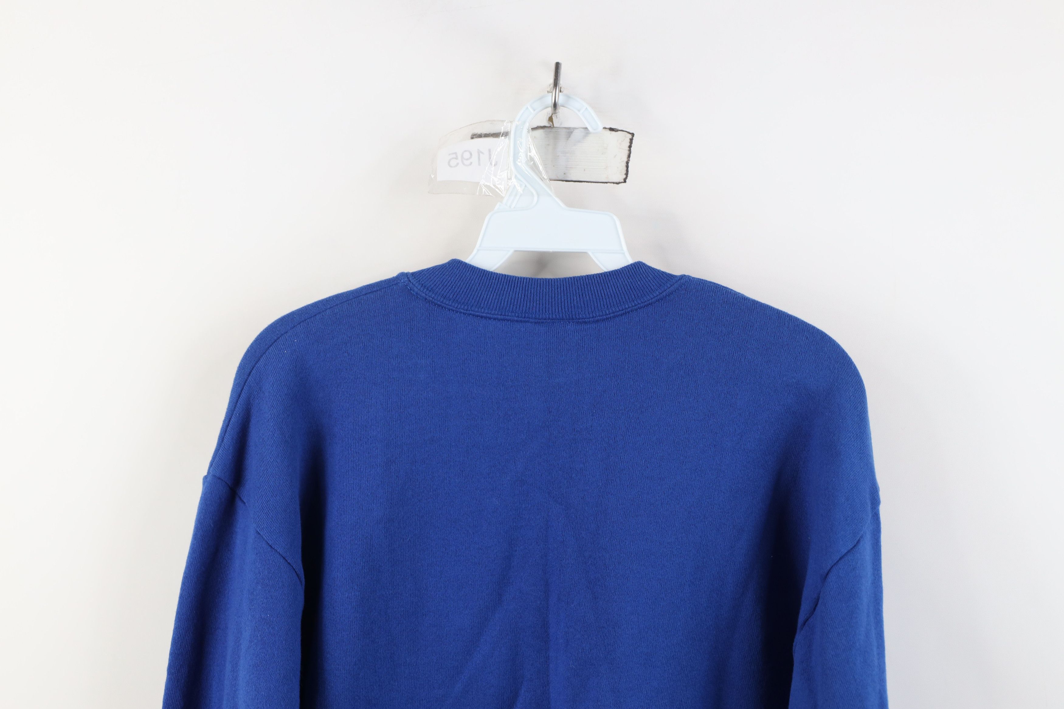 Vintage Vintage 90s Streetwear Crewneck Sweatshirt Royal Blue USA Size US M / EU 48-50 / 2 - 10 Thumbnail
