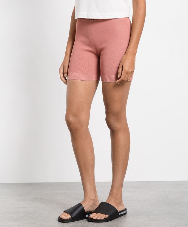 Off-White o1y1225 Logo Short in Antique Rose Size 26" / US 2 / IT 38 - 2 Thumbnail