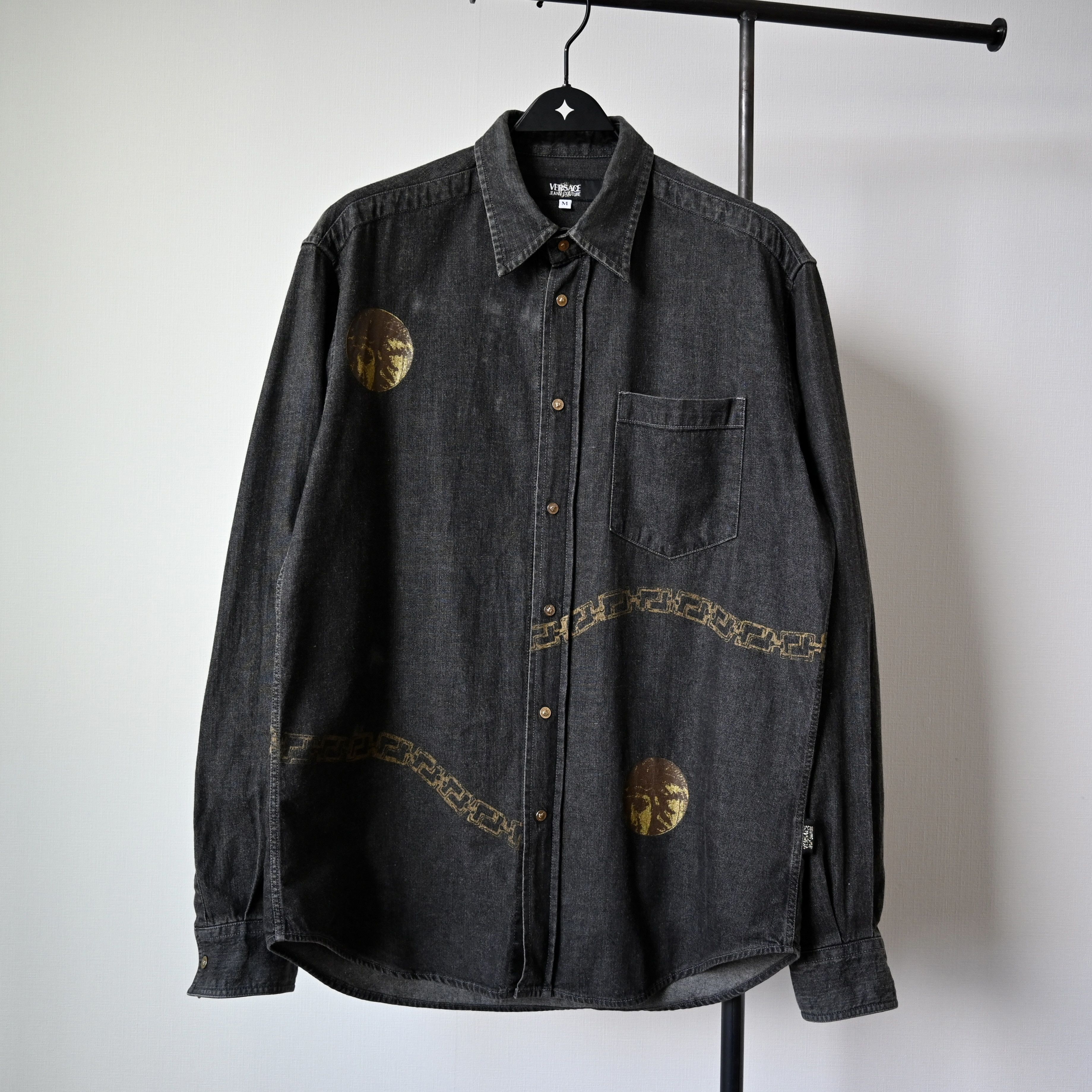 Versace Jeans Couture VTG 2000s VERSACE JEANS COUTURE denim shirt made in Italy Size US M / EU 48-50 / 2 - 1 Thumbnail