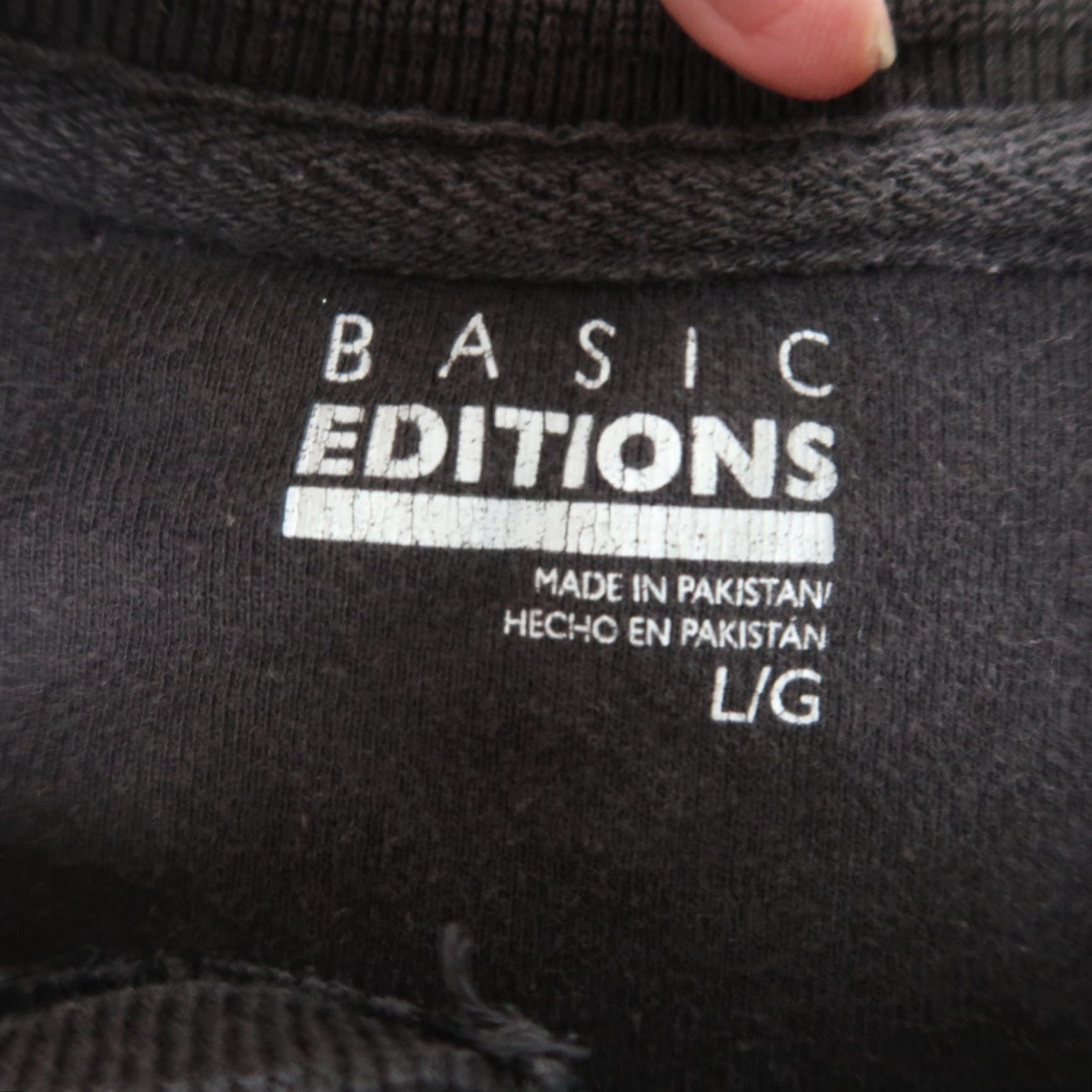 Basic Editions Basic Edition Mens L Large Henley T-Shirt Long Sleeve Black Size US L / EU 52-54 / 3 - 6 Thumbnail