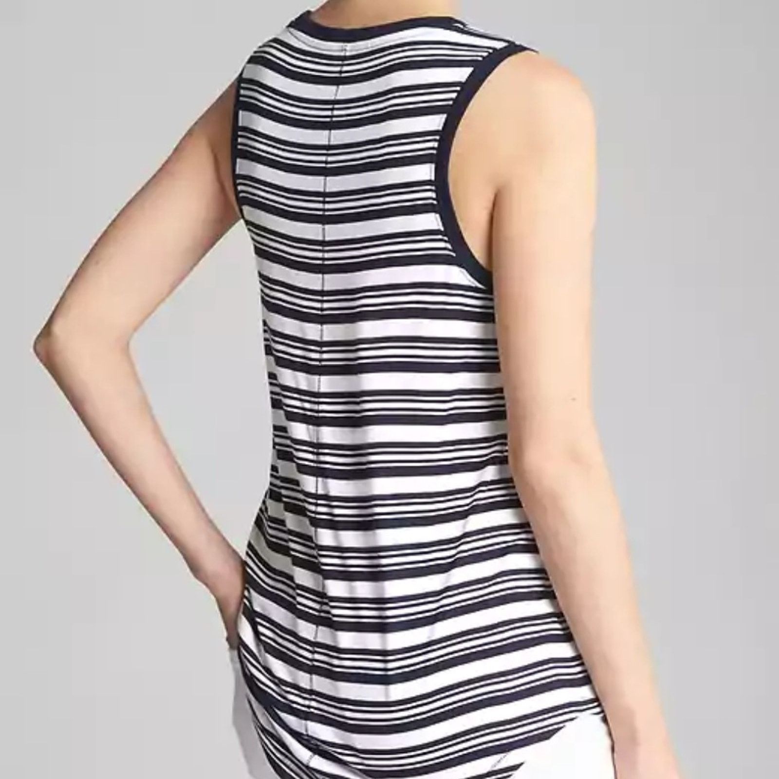Gap GAP Navy and White Luxe Stripe Tank Size S / US 4 / IT 40 - 4 Thumbnail