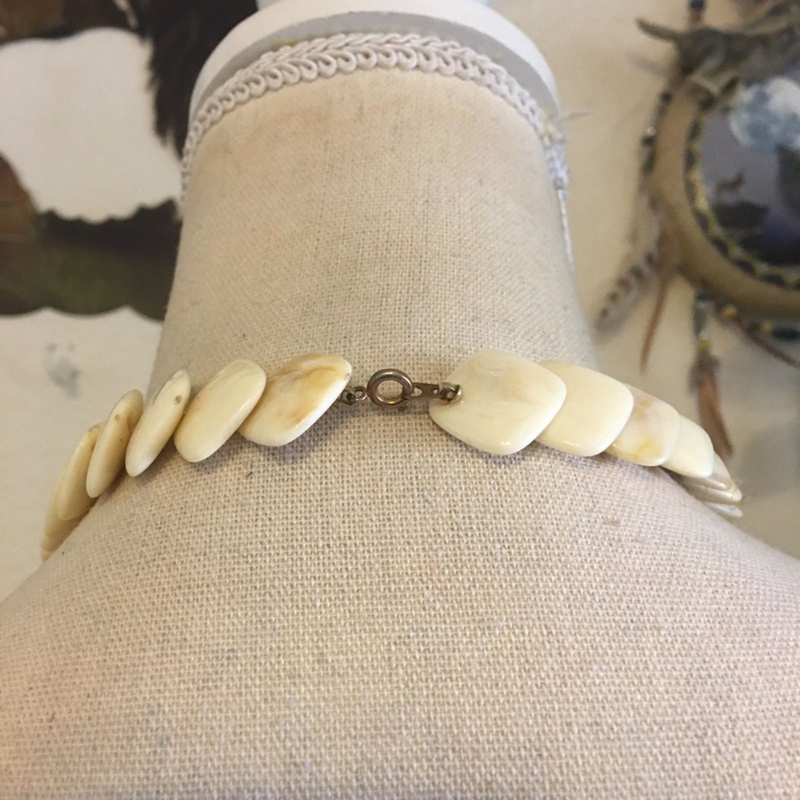 Vintage Vintage 80s faux marble disc choker necklace Size ONE SIZE - 5 Thumbnail
