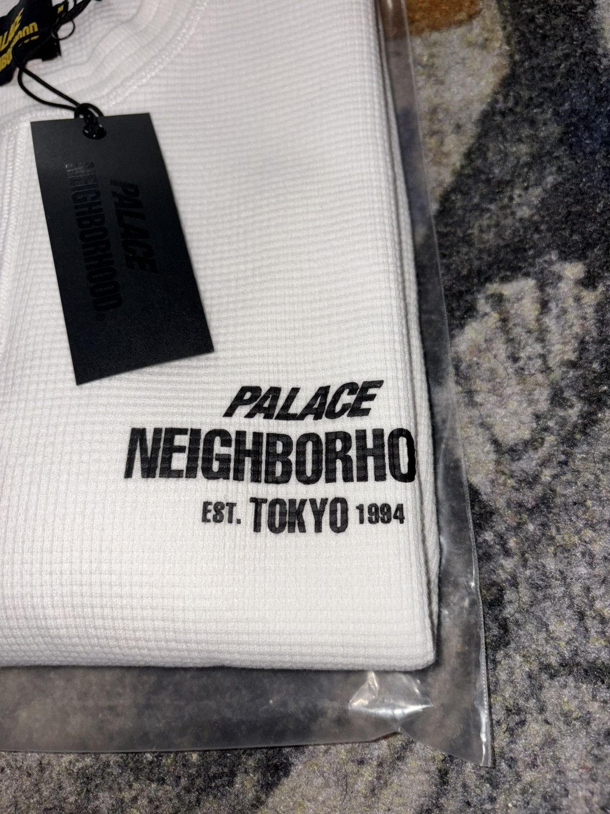 Palace Palace x Neighborhood Thermal Waffle Jersey White Size US M / EU 48-50 / 2 - 3 Thumbnail