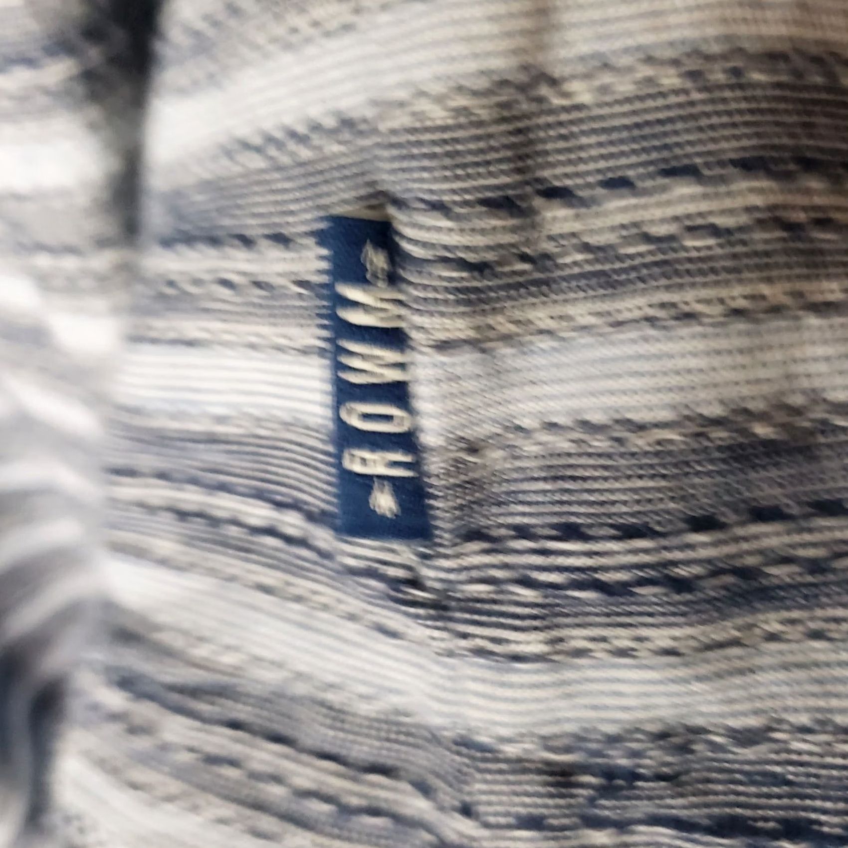 Vintage ROWM Button-Up Shirt XL Men Blue Gray White Striped Short Sleeve Casual Denim Look Soft Feel Shirt Size US XL / EU 56 / 4 - 7 Thumbnail