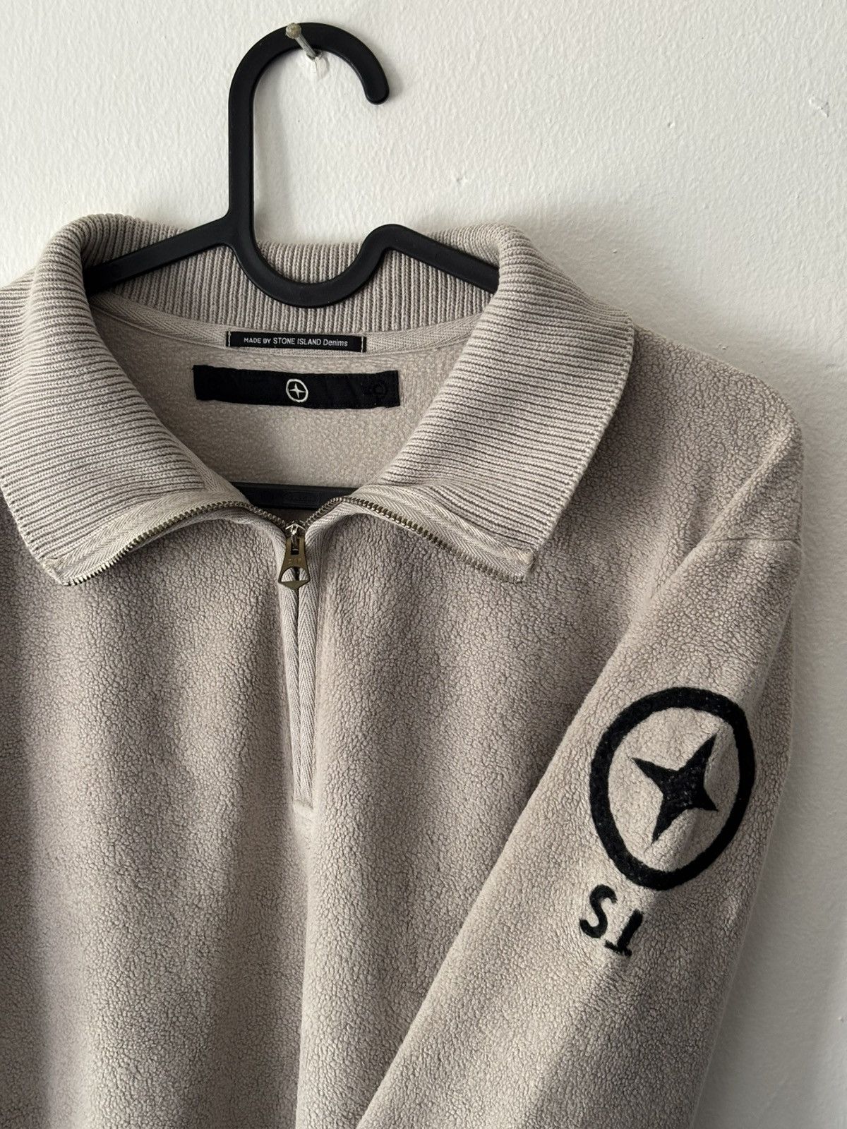 Stone Island AW06 STONE ISLAND DENIMS QUARTER ZIP FLEECE SWEATSHIRT (S) Size US S / EU 44-46 / 1 - 6 Thumbnail