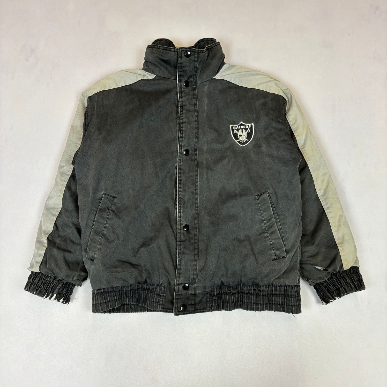 Starter Vintage Starter Raiders Cotton Jacket Mens Medium Distressed Size US M / EU 48-50 / 2 - 2 Thumbnail