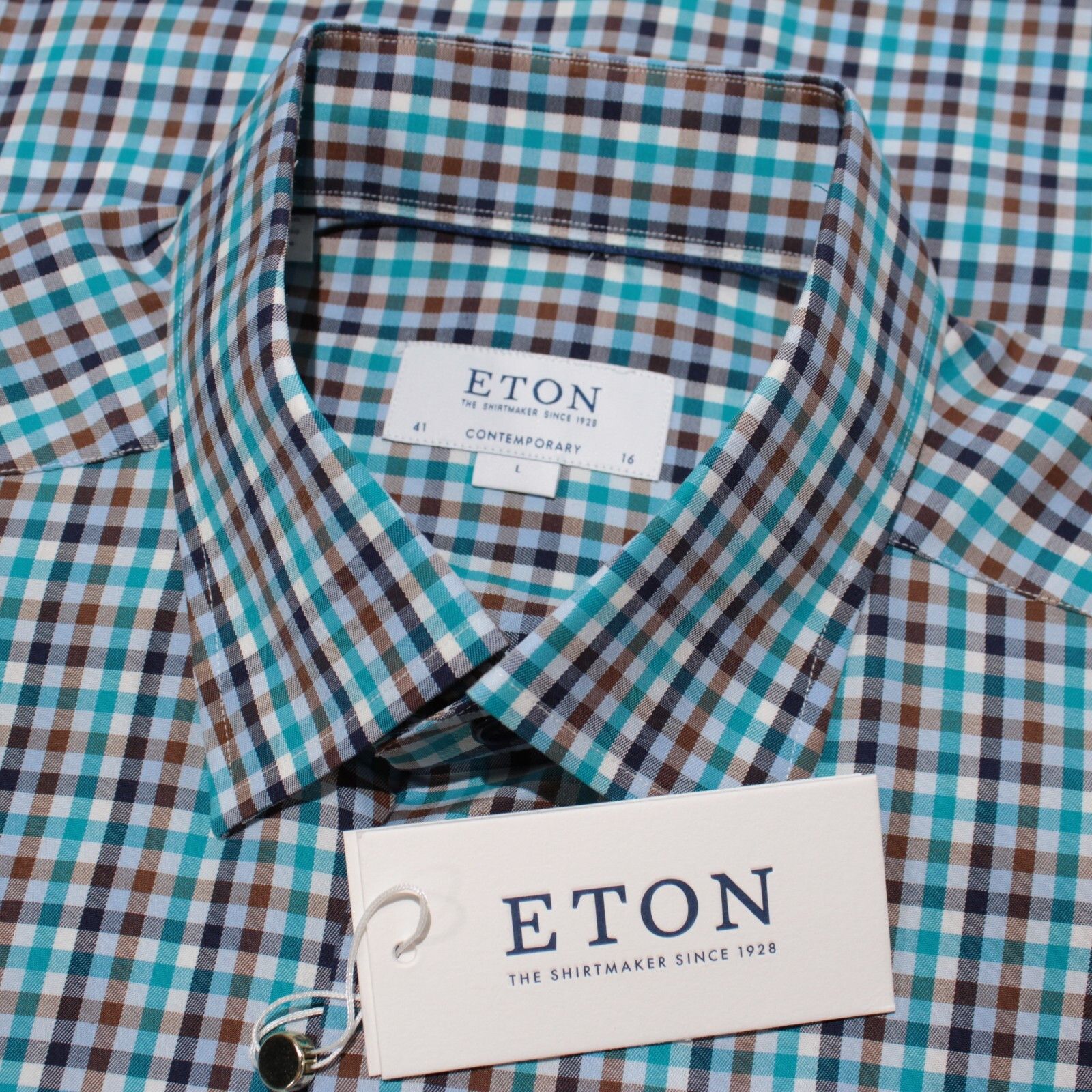 Eton Eton New with tags Shirt Size L US In Blue Size US L / EU 52-54 / 3 - 1 Thumbnail