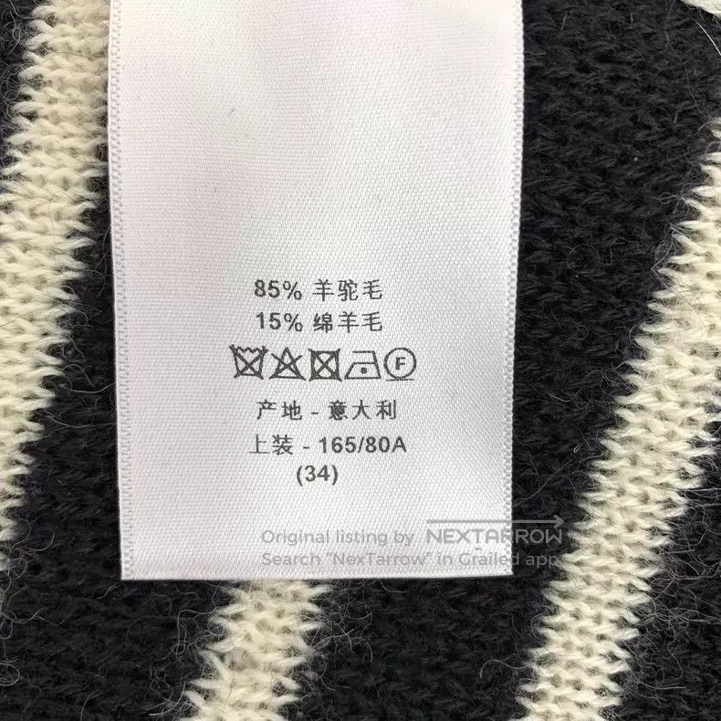 Dior Dior 24 colour-blocked hole design striped alpaca wool off Size XXS / US 00 / IT 34 - 8 Thumbnail
