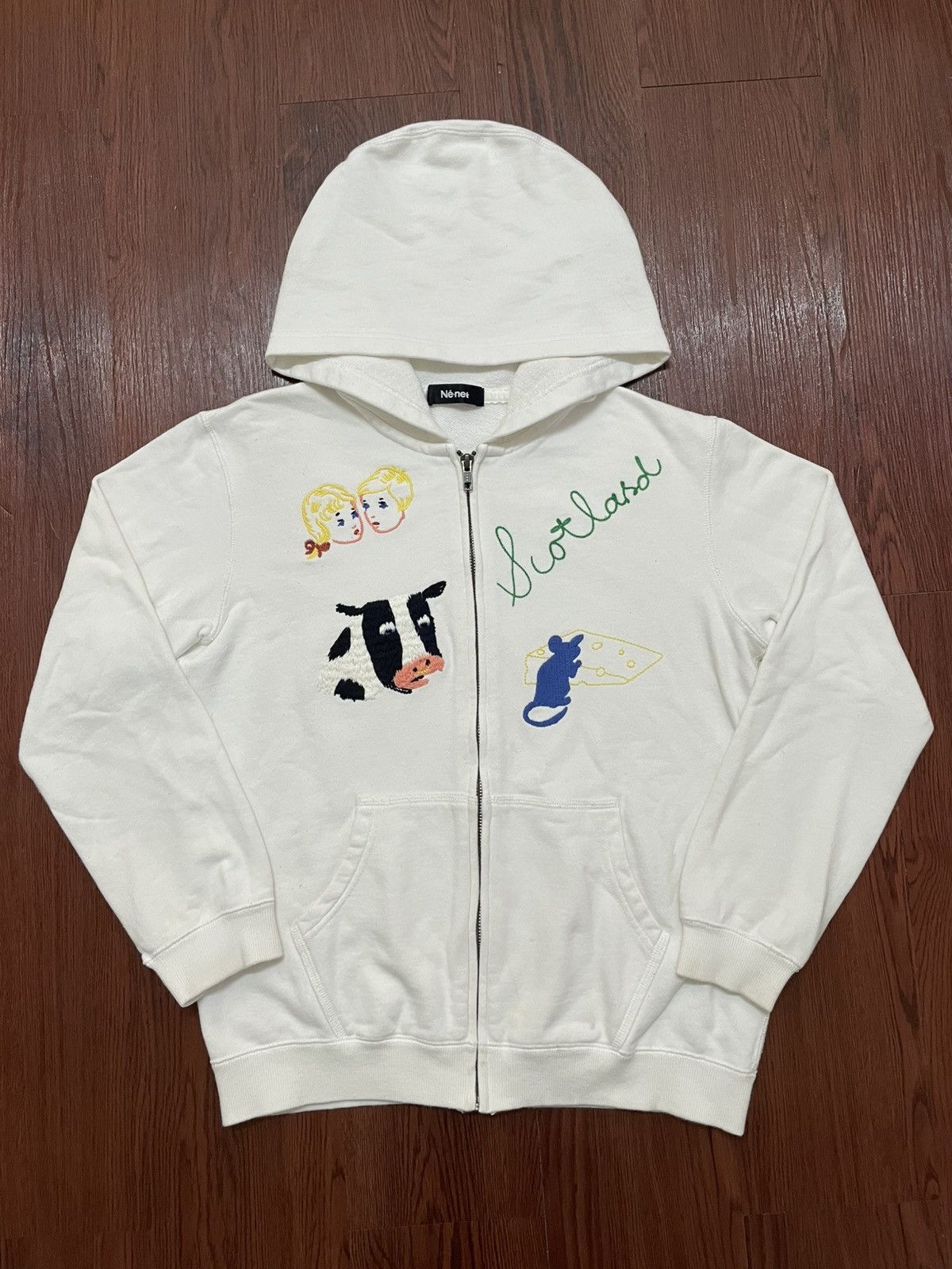 Ne-Net Ne-net By Issey Miyake Ranch Embroidery Zip-up Hoodie Size S / US 4 / IT 40 - 1 Thumbnail