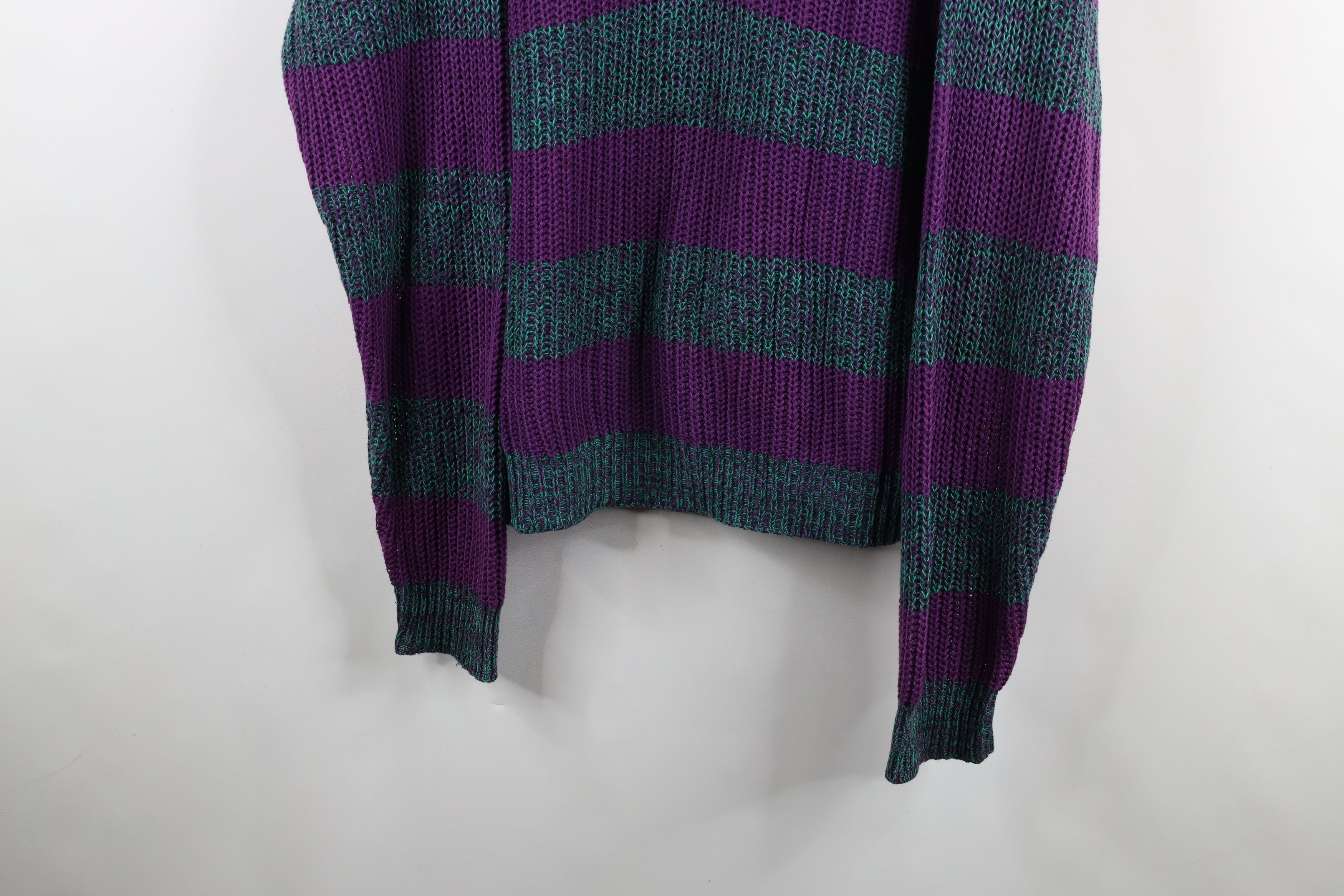 Vintage Vintage 90s Streetwear Block Ribbed Knit Collared Sweater Size US L / EU 52-54 / 3 - 3 Thumbnail