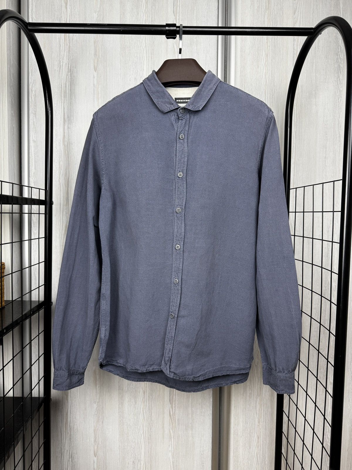 Freitag Freitag Blue Linen Modal E783 Mens Shirt Size US L / EU 52-54 / 3 - 1 Thumbnail