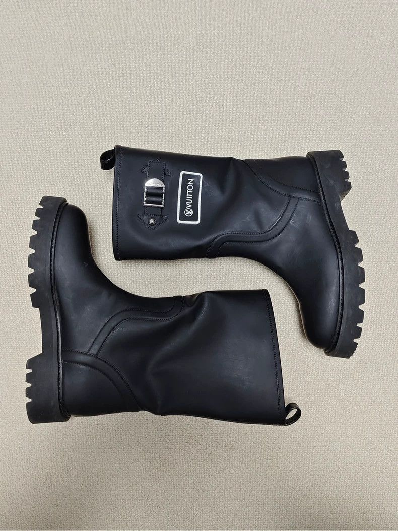 Louis Vuitton Louis Vuitton Black nubuck half boots Size US 5.5 / EU 38 - 5 Thumbnail