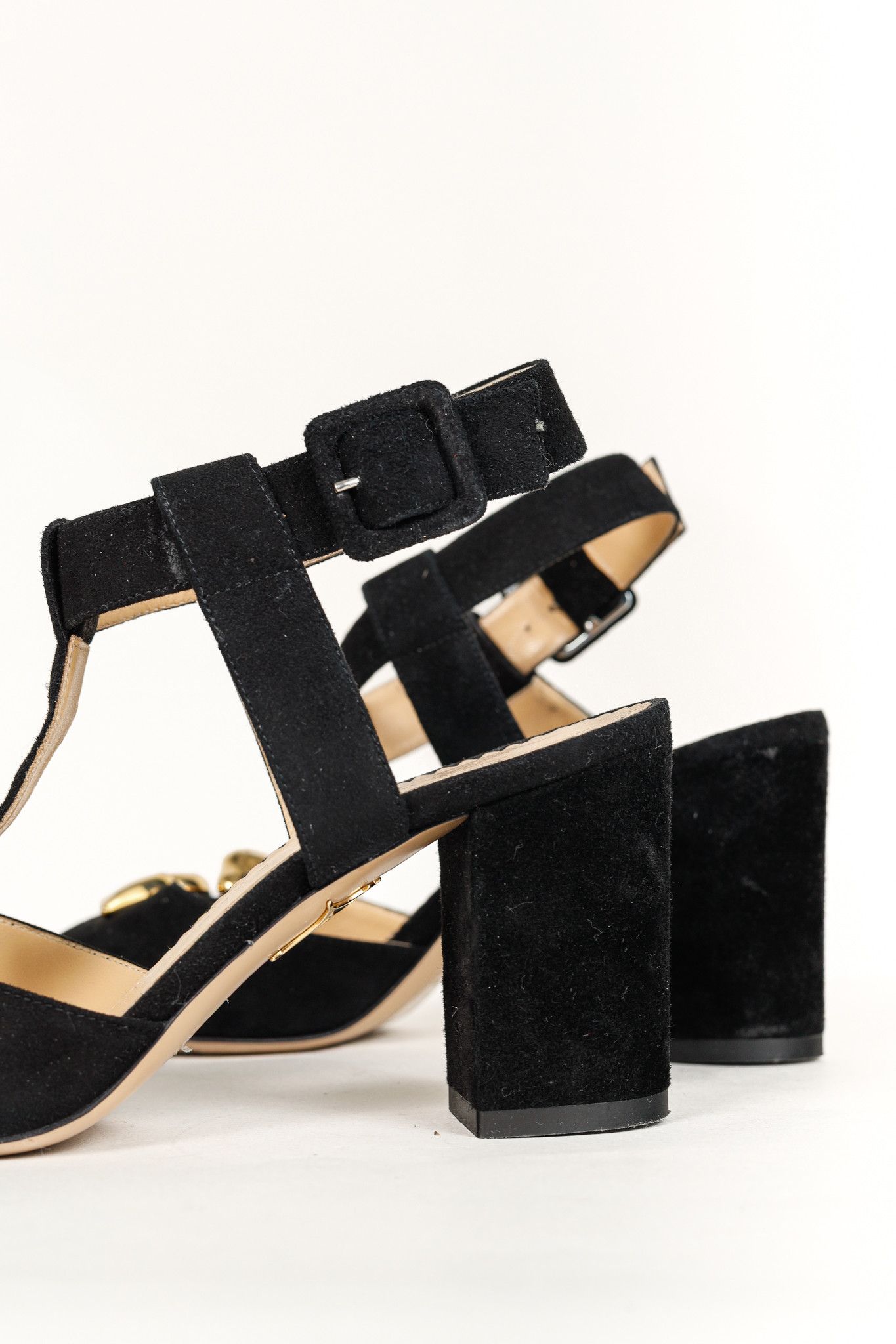 Charlotte Olympia Charlotte Olympia PF/15 Gala Black Suede Embellished Sandals Size US 6.5 / IT 36.5 - 8 Thumbnail