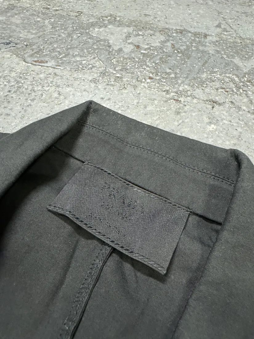 Designer × Prada × Vintage 2000s Prada Black Sleeveless Minimalist Shirt Size XS / US 0-2 / IT 36-38 - 7 Thumbnail