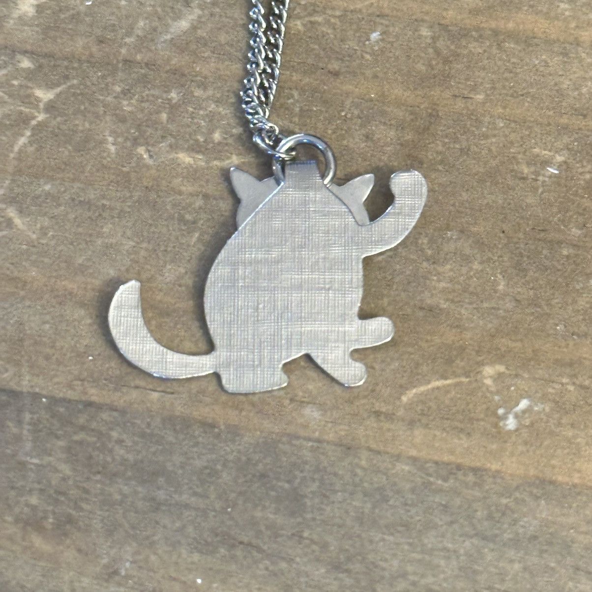 Vintage Vintage silver tone cat pendant necklace Size ONE SIZE - 4 Thumbnail