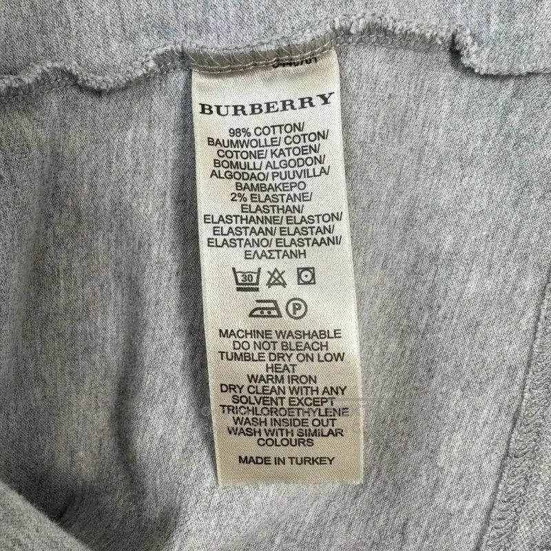 Burberry Burberry Gray Cotton Summer V-Neck T-Shirt. Size M / US 6-8 / IT 42-44 - 5 Thumbnail