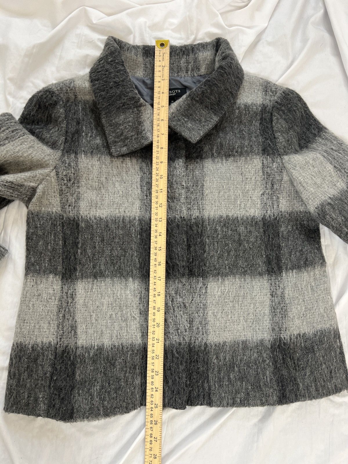 Talbots Talbots Gray Plaid alpaca, Wool Blend Women's Jacket size 14 Size XL / US 12-14 / IT 48-50 - 9 Thumbnail