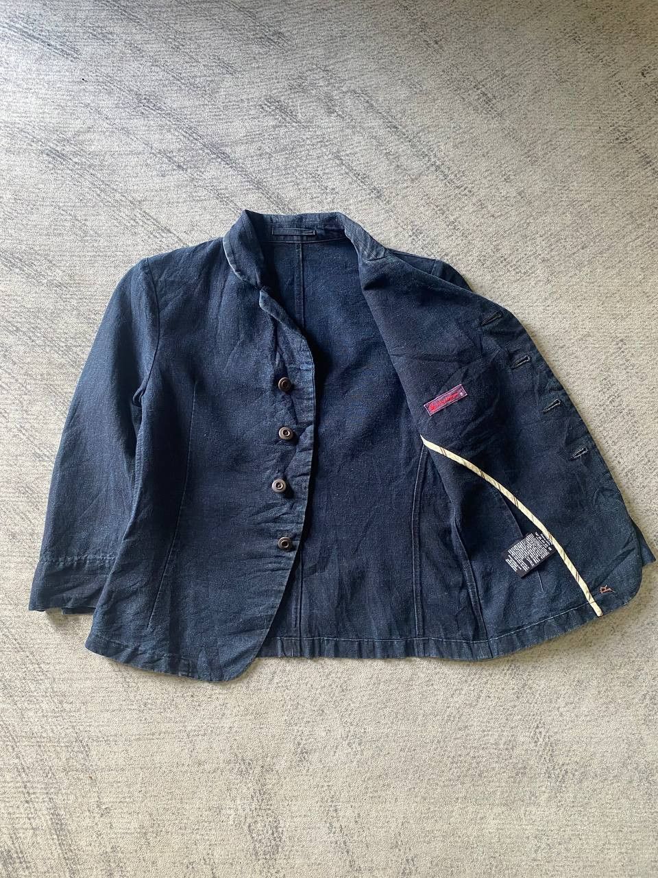 45rpm Vintage R by 45rpm Japan Indigo Dye Cotton Linen Jacket Size XS / US 0-2 / IT 36-38 - 5 Thumbnail