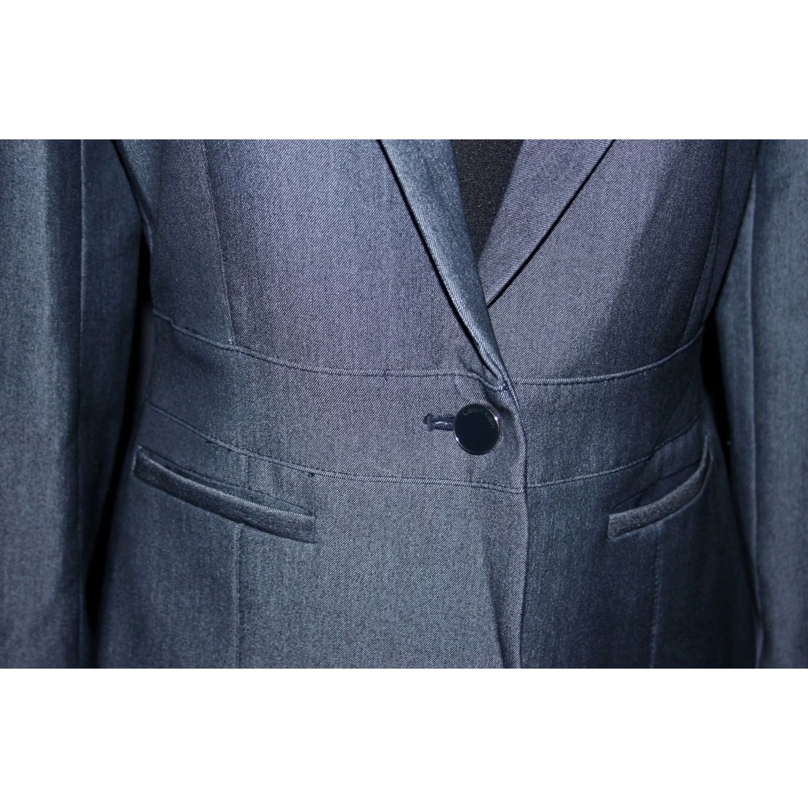 Calvin Klein Calvin Klein Womens Blazer Jacket Size 8 Grey Polyester Blazer 8 Grey Women’s CK Shirt/Blazer (if applicable) Size M / US 6-8 / IT 42-44 - 2 Thumbnail