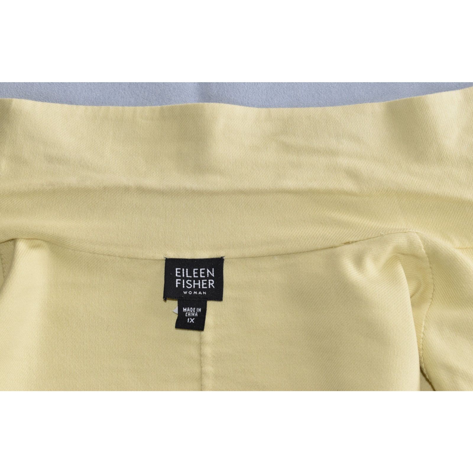 Eileen Fisher EILEEN FISHER Yellow Cotton Blend Double Breasted Jacket 1X Size XL / US 12-14 / IT 48-50 - 7 Thumbnail