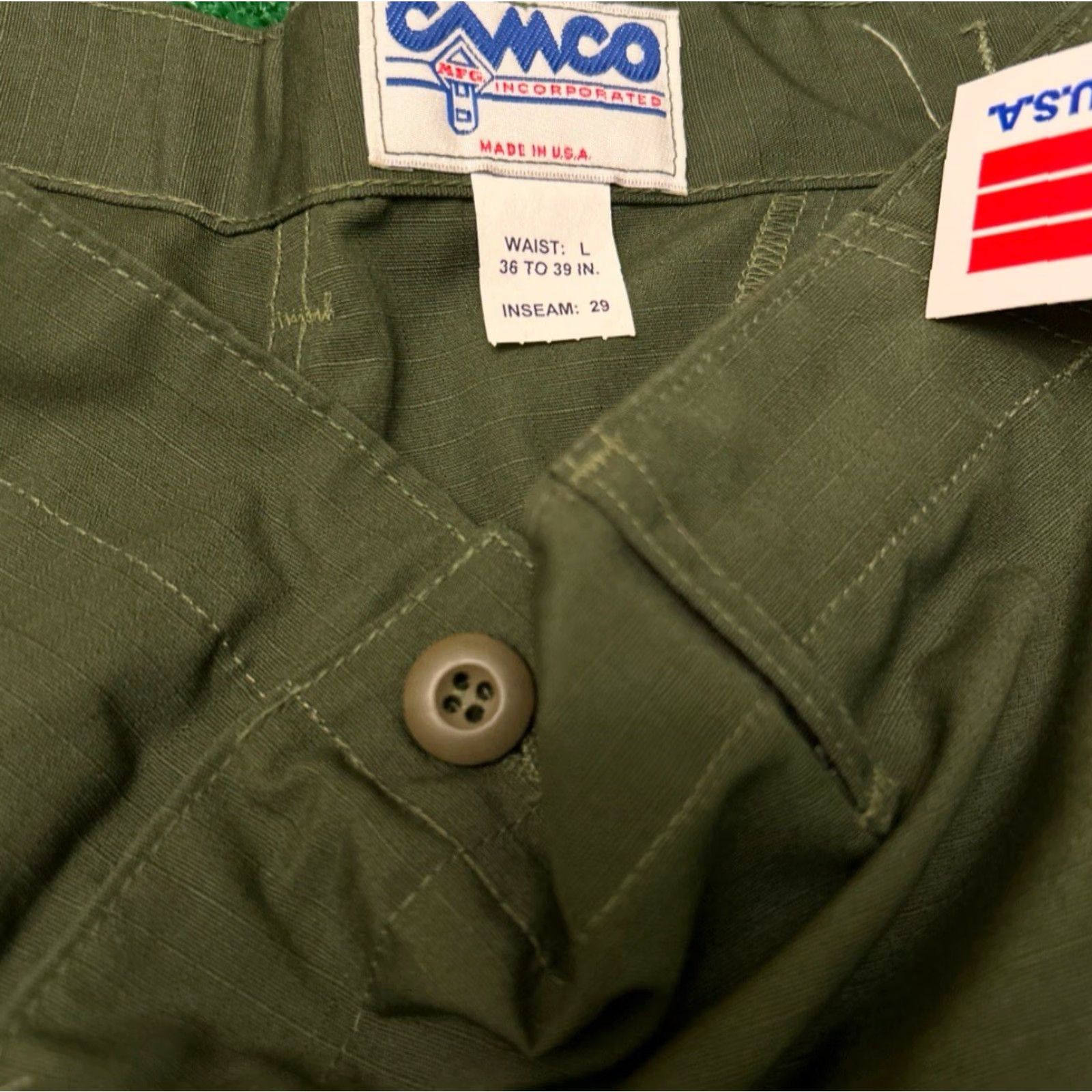 Vintage VINTAGE Camco Army Green Cargo Pants Utility Mens Size 36 Military USA New Tags 36x29 Pants Mens Baggy Cargo USA Military Camco Green Size US 36 / EU 52 - 4 Thumbnail