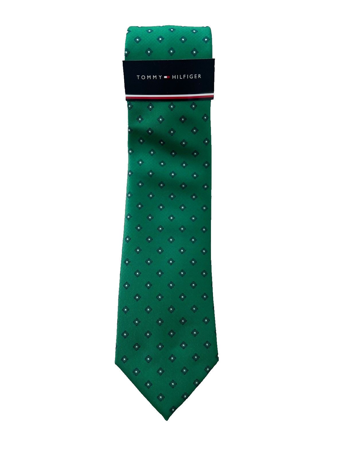 Tommy Hilfiger Tommy Hilfiger Hunter Green Floral Tie Size ONE SIZE - 1 Thumbnail