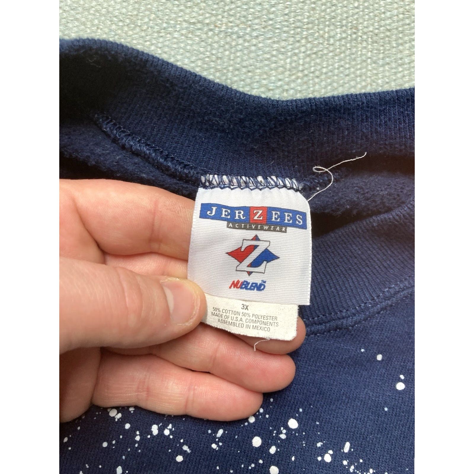 Jerzees VINTAGE Jerzees Sweatshirt Snowman Graphic Winter Navy Blue 3XL Mens Pullover Crewneck Blue Size US XXL / EU 58 / 5 - 3 Thumbnail