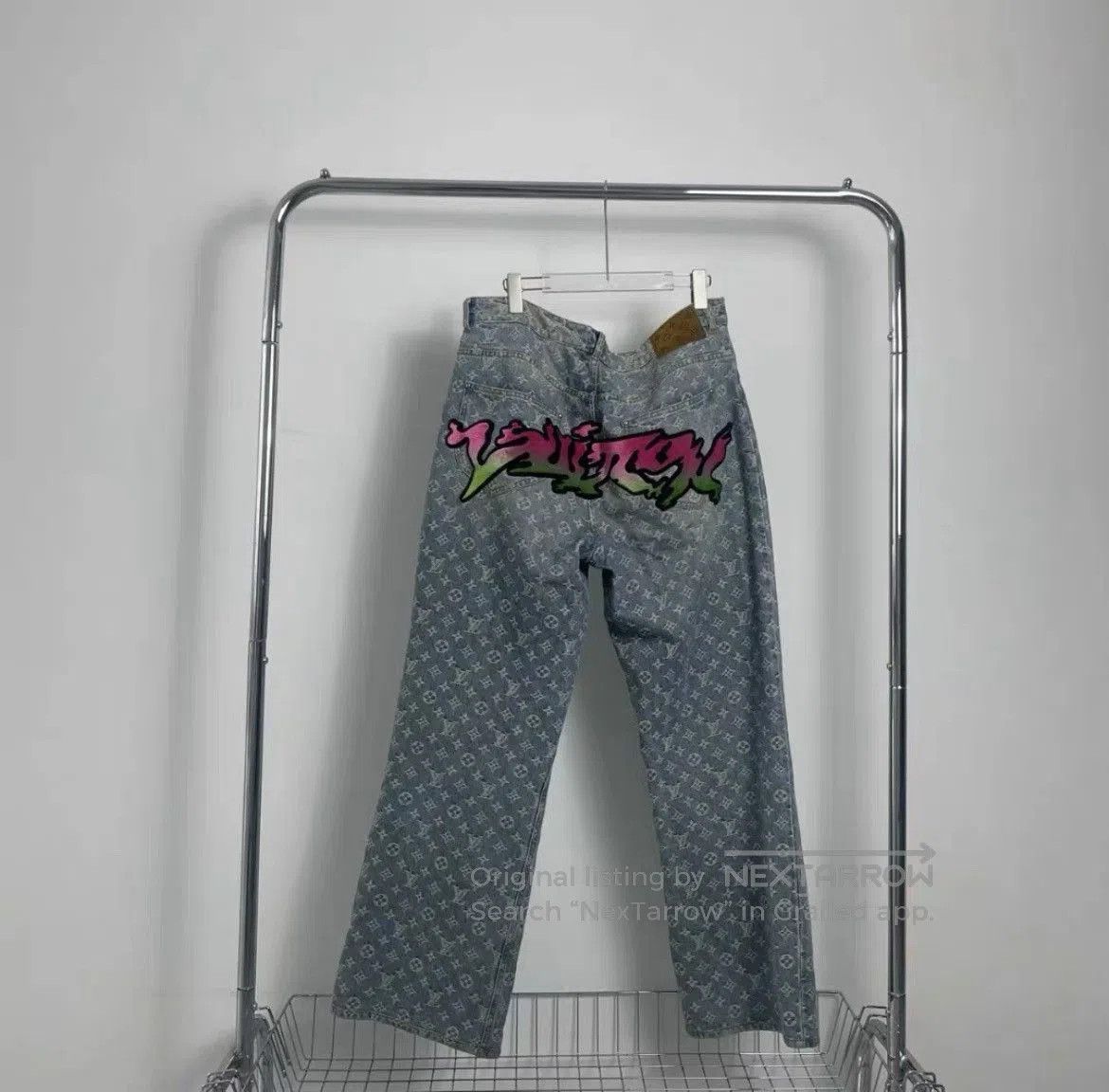 Louis Vuitton LV Logo Graffiti Denim Pants for Men . Size US 34 / EU 50 - 2 Thumbnail