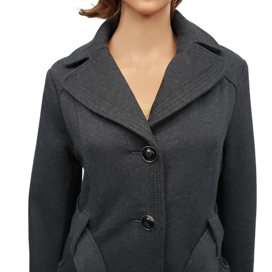 Kenneth Cole NWT Kenneth Cole Reaction Pea coat M Belted Cotton Poly Size M / US 6-8 / IT 42-44 - 4 Thumbnail