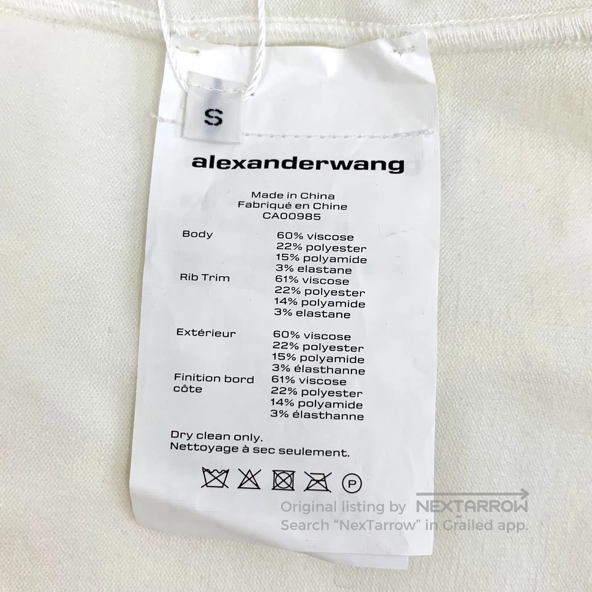 Alexander Wang Alexander Wang White logo lettering semi-high neck short s Size US S / EU 44-46 / 1 - 7 Thumbnail