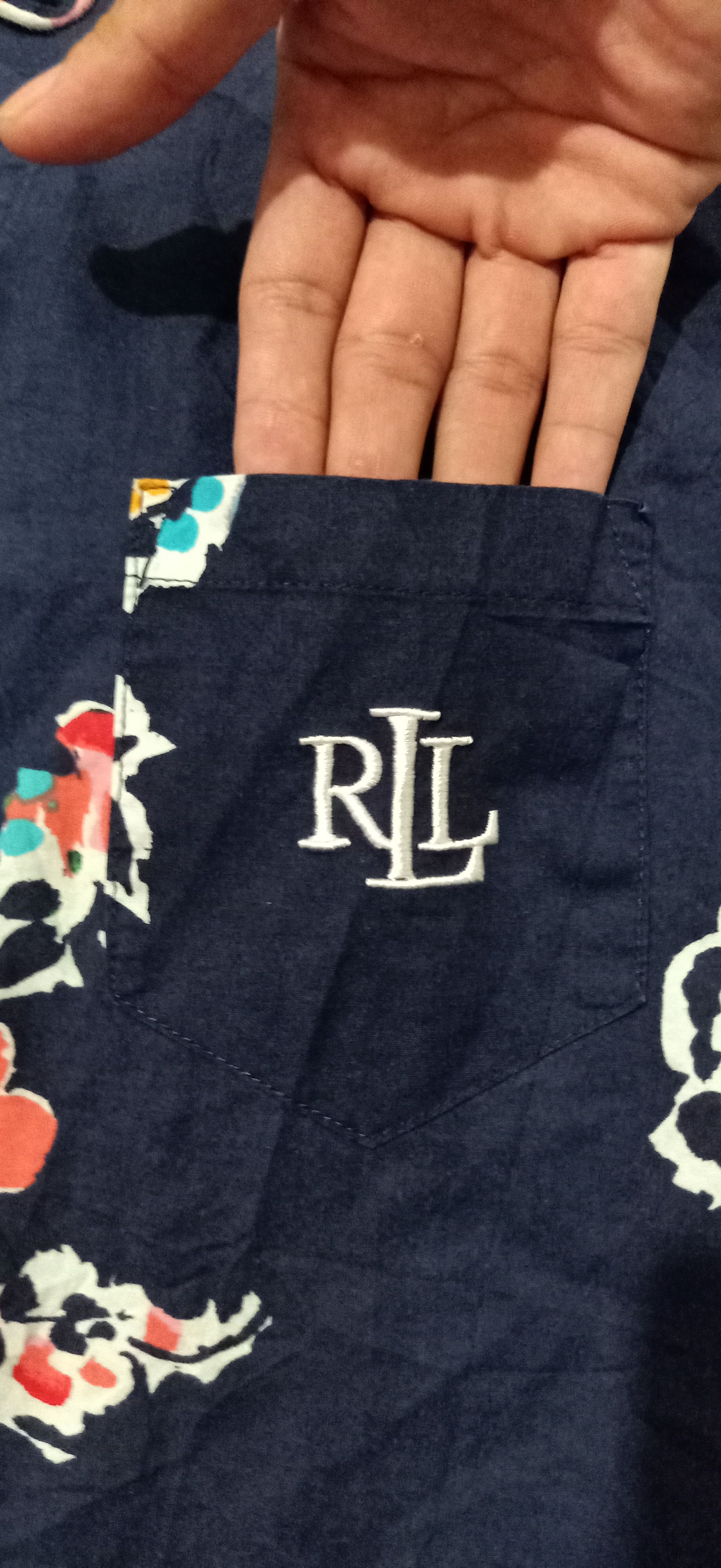Japanese Brand × Lauren Ralph Lauren × Ralph Lauren Rare Lauren Ralph Lauren Single Pocket Flower Art Design Size US L / EU 52-54 / 3 - 4 Thumbnail