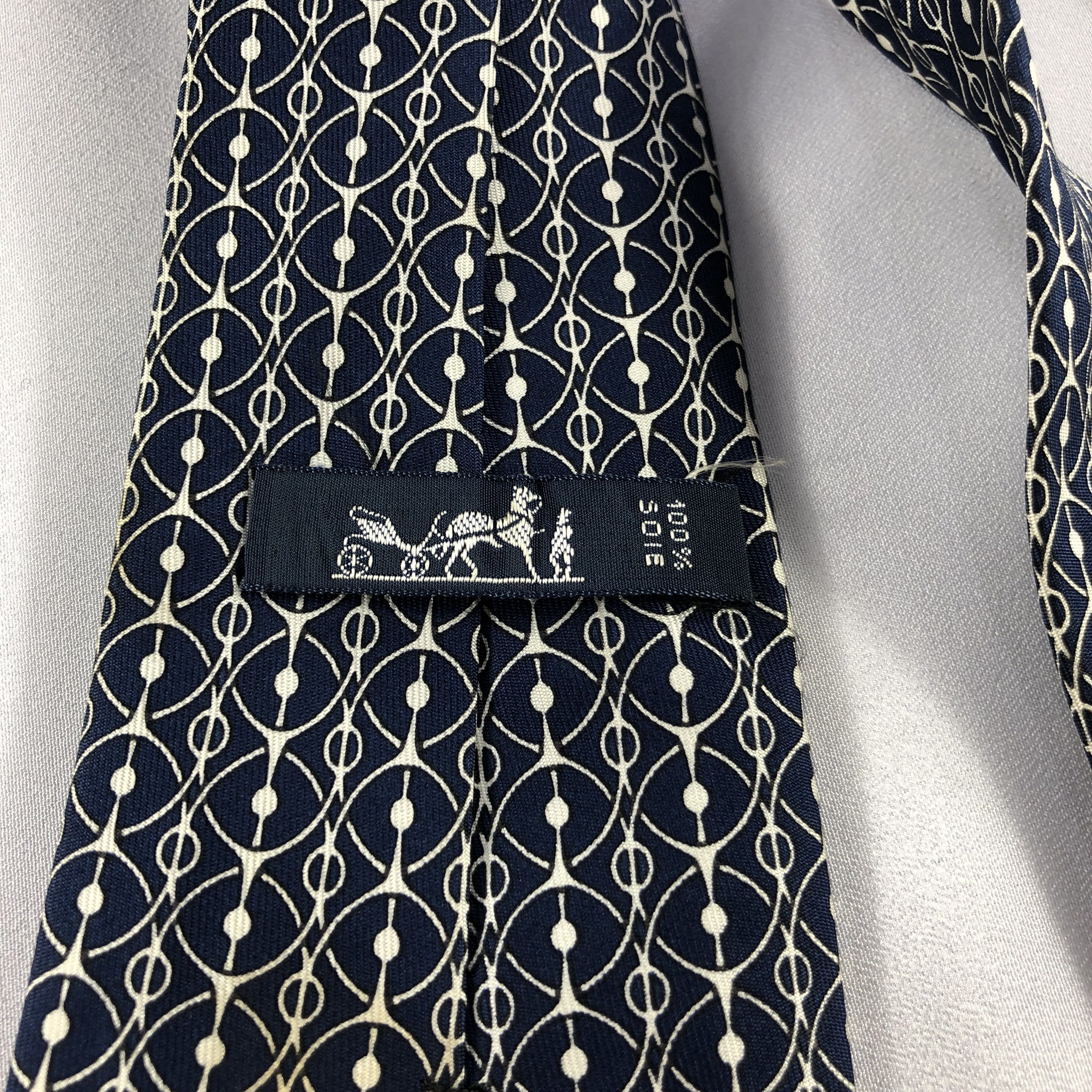 Hermes Hermes Silk Neck Ties T122 Size ONE SIZE - 4 Thumbnail