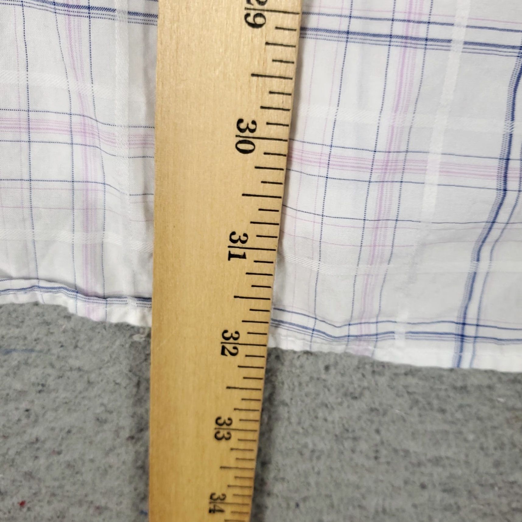 BUGATCHI BUGATCHI Uomo Button-Up Shirt Mens XL White Purple Plaid Long Sleeve Casual Business Preppy Size US XL / EU 56 / 4 - 4 Thumbnail