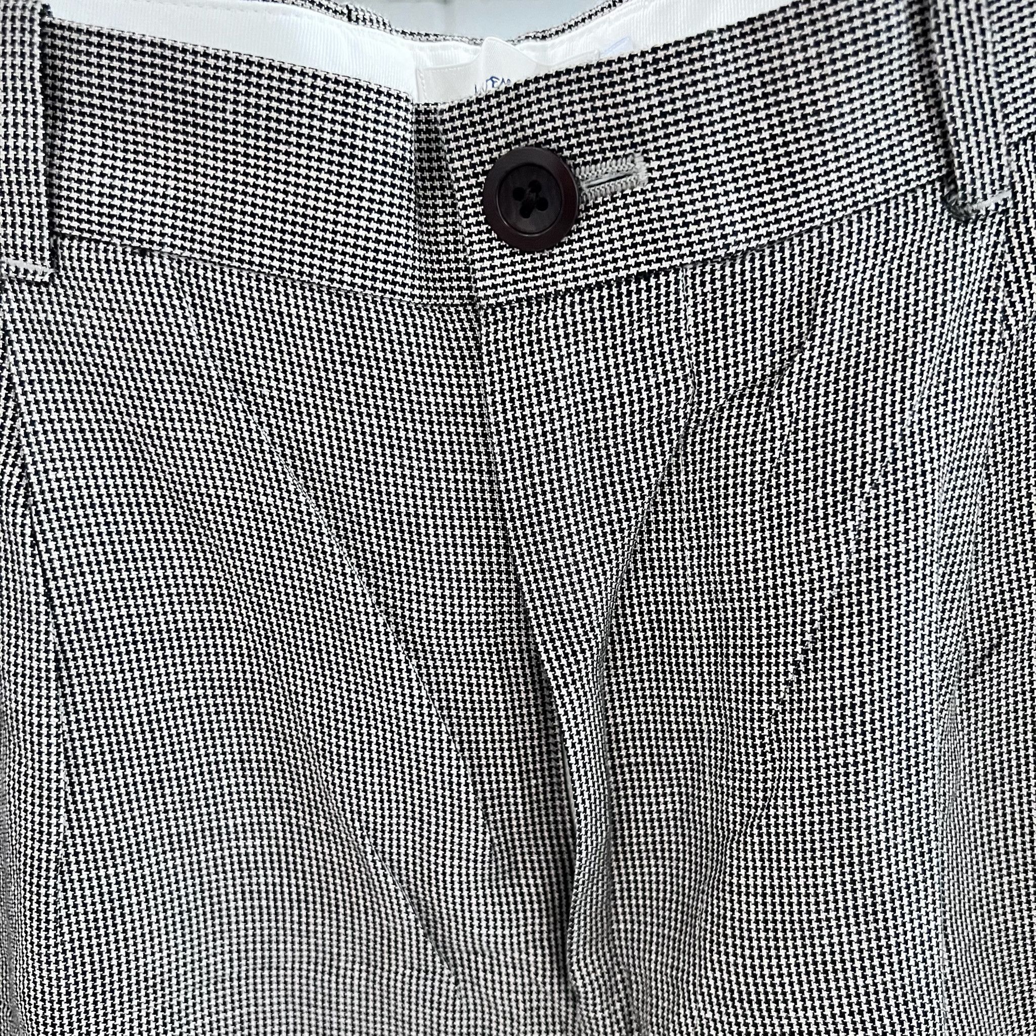 Steven Alan Steven Alan Small Houndstooth Cropped Pleated Trousers Size US 34 / EU 50 - 4 Thumbnail
