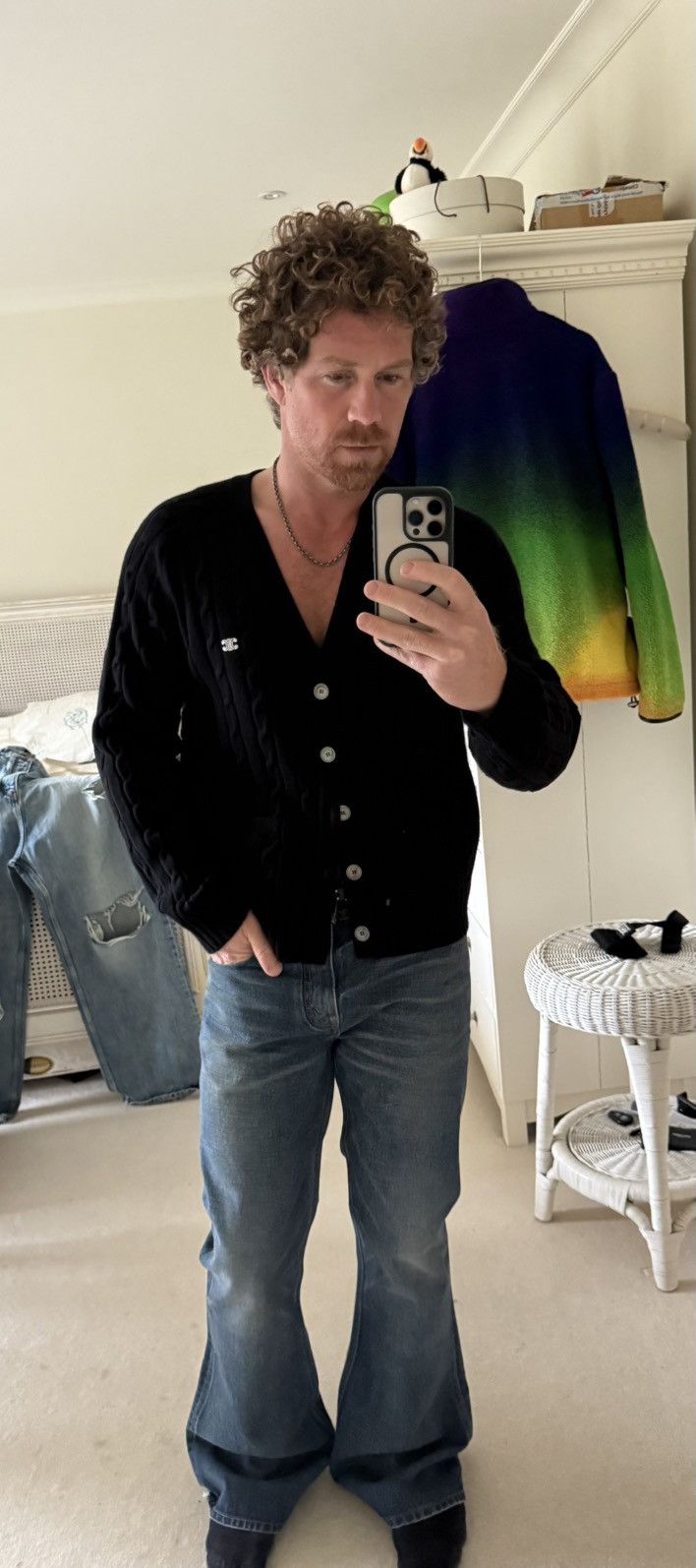 Celine $2.6k FW24 Celine logo triomphe cashmere cardigan Hedi XL Size US XL / EU 56 / 4 - 3 Thumbnail