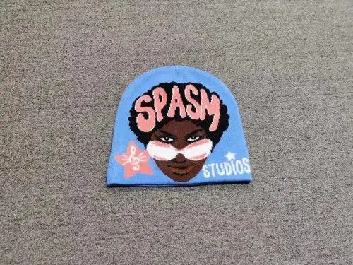 Other Spasm Studios Babe Graphic No Cuff Beanie Hat Blue Size ONE SIZE - 4 Thumbnail