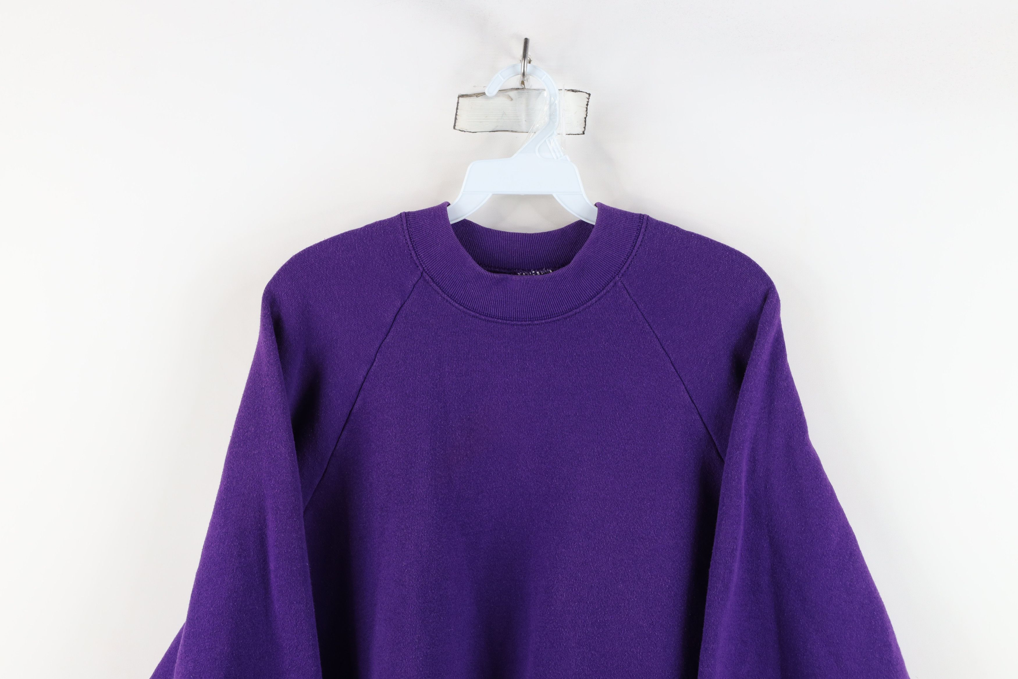 Vintage Vintage 90s Streetwear Heavyweight Sweatshirt Purple USA Size XL / US 12-14 / IT 48-50 - 2 Thumbnail